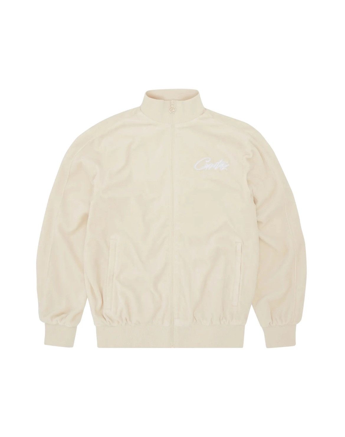 Corteiz Crtz Allstarz VVS Velour jacket medium size vanilla cream wh Size US M / EU 48-50 / 2 - 2 Thumbnail