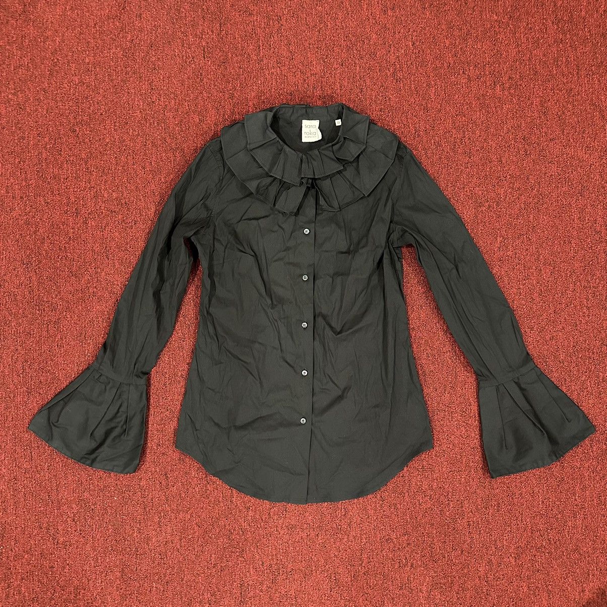 CDG by Comme des Garcons × Vintage Sara Roka Ruffled Button Up Size S / US 4 / IT 40 - 4 Thumbnail