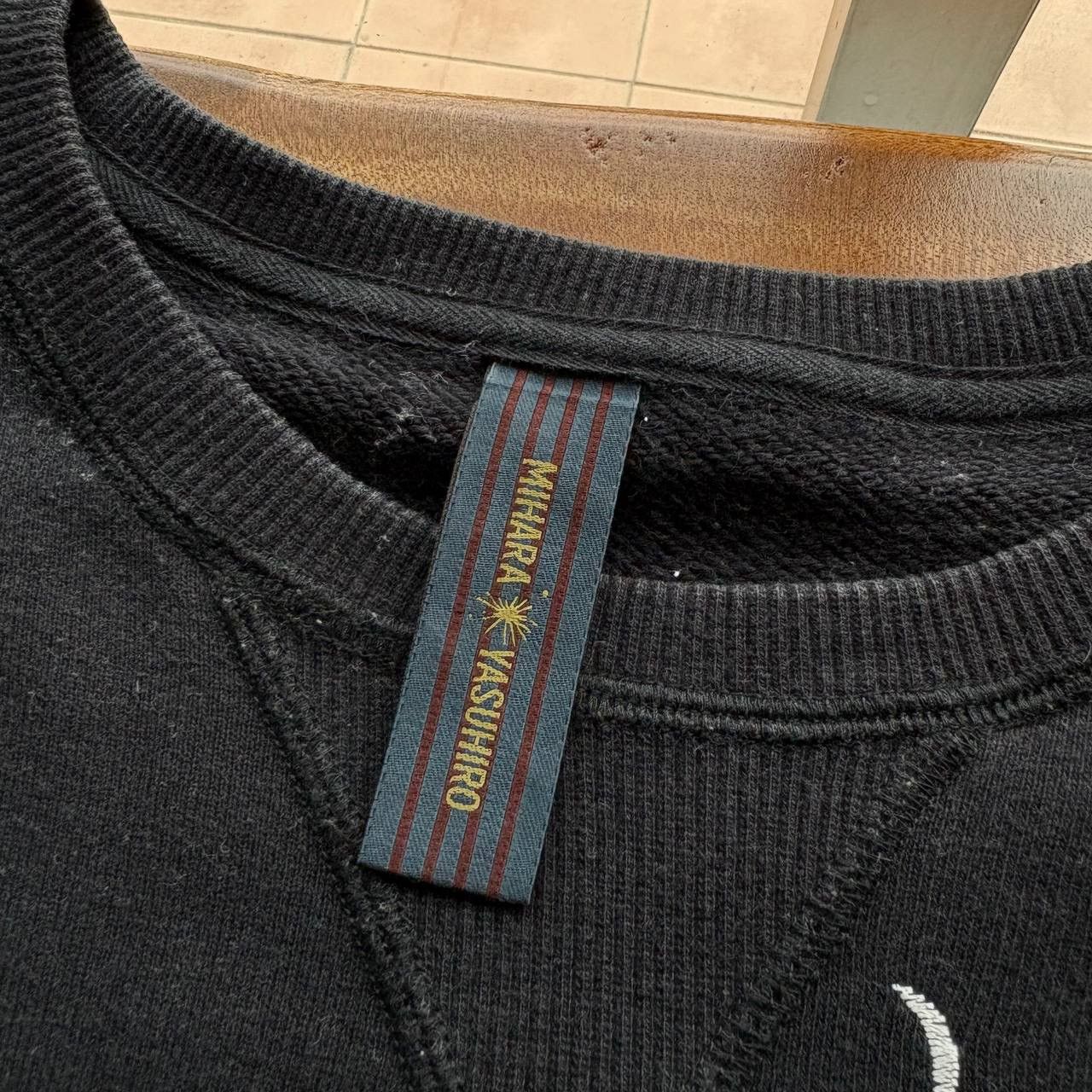 Maison MIHARA YASUHIRO 2017 Mihara Yasuhiro Embroidered Black Sweatshirt Size US M / EU 48-50 / 2 - 11 Thumbnail