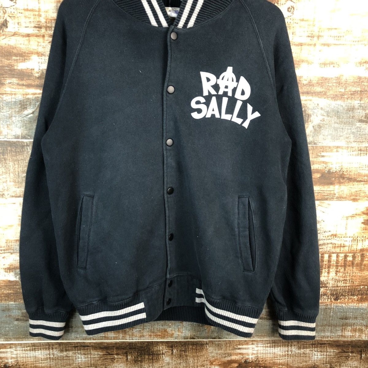 Japanese Brand DL Rad Sally skull Bombers varsity sweater Jacket #A2451 Size US M / EU 48-50 / 2 - 4 Thumbnail