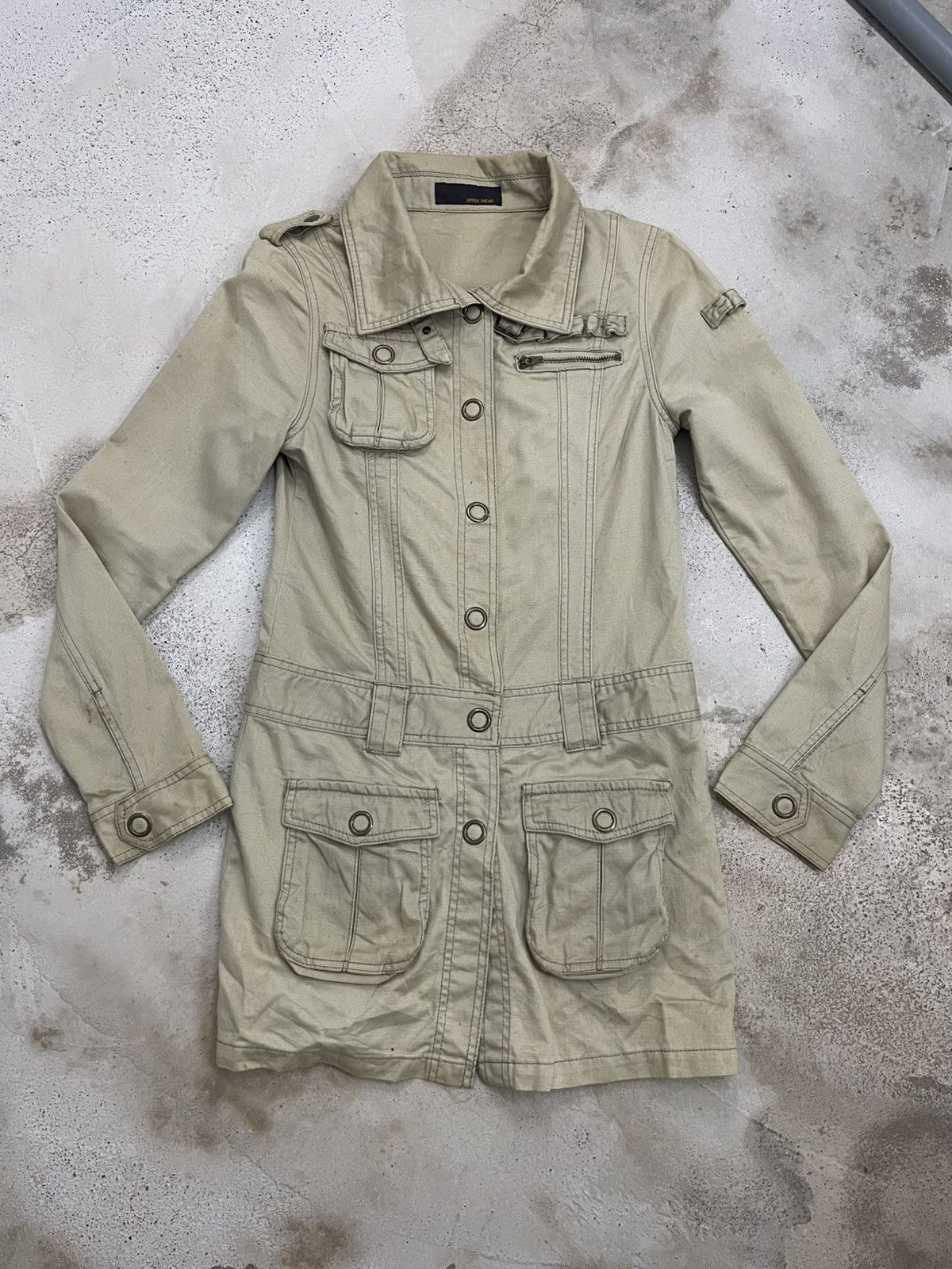Japanese Brand Upper Freaks Long Jacket Bondage City Belt Rusty Size S / US 4 / IT 40 - 1 Thumbnail