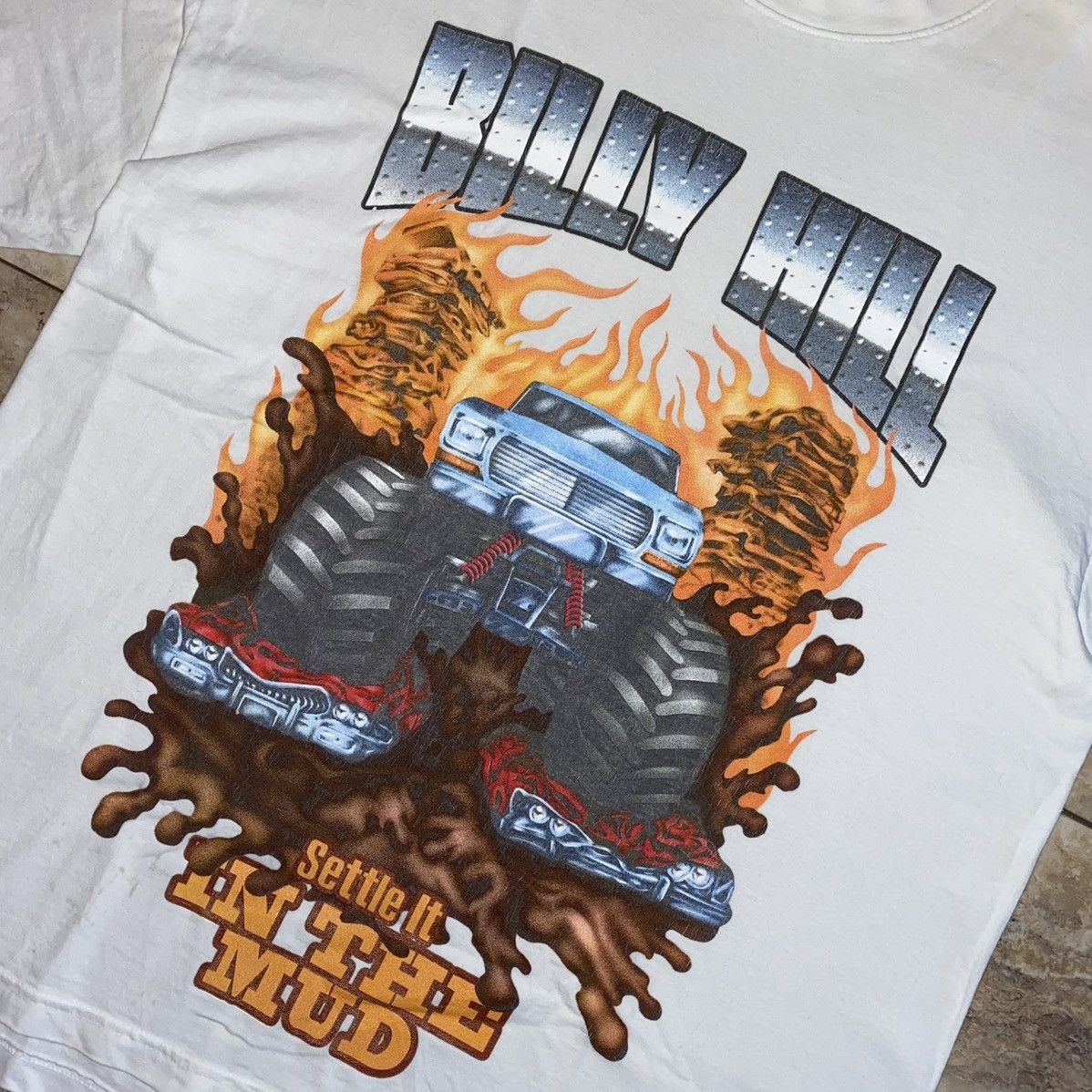 Billy Hill Billy Hill Settle It In The Mud Tee White Size Large Size US L / EU 52-54 / 3 - 3 Thumbnail