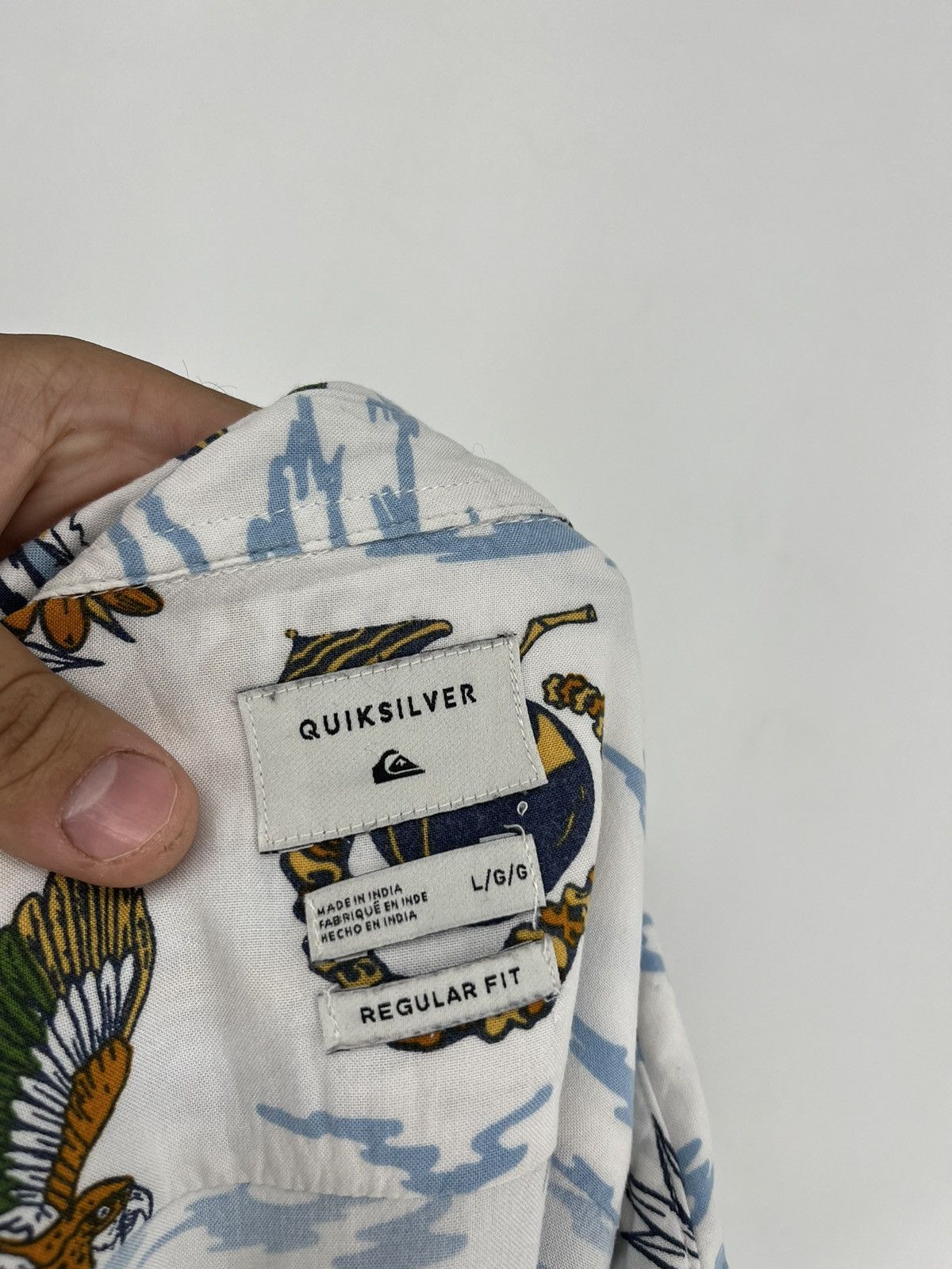 Quiksilver Vintage Crazy Quiksilver Hawaiian Sexy Girl Shirt Buttons Size US L / EU 52-54 / 3 - 9 Thumbnail