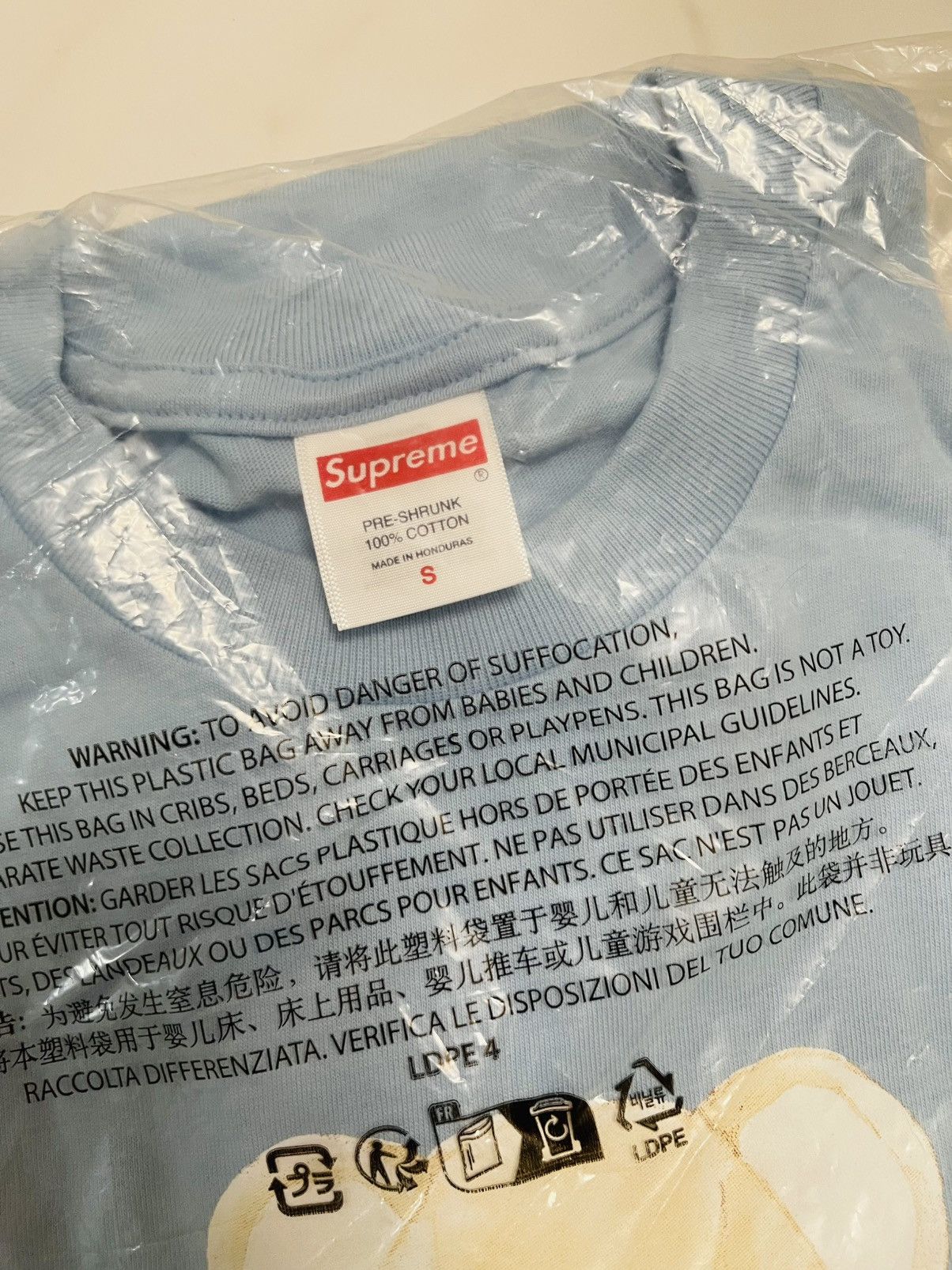Supreme Supreme bear tee powder blue small Size US S / EU 44-46 / 1 - 4 Thumbnail