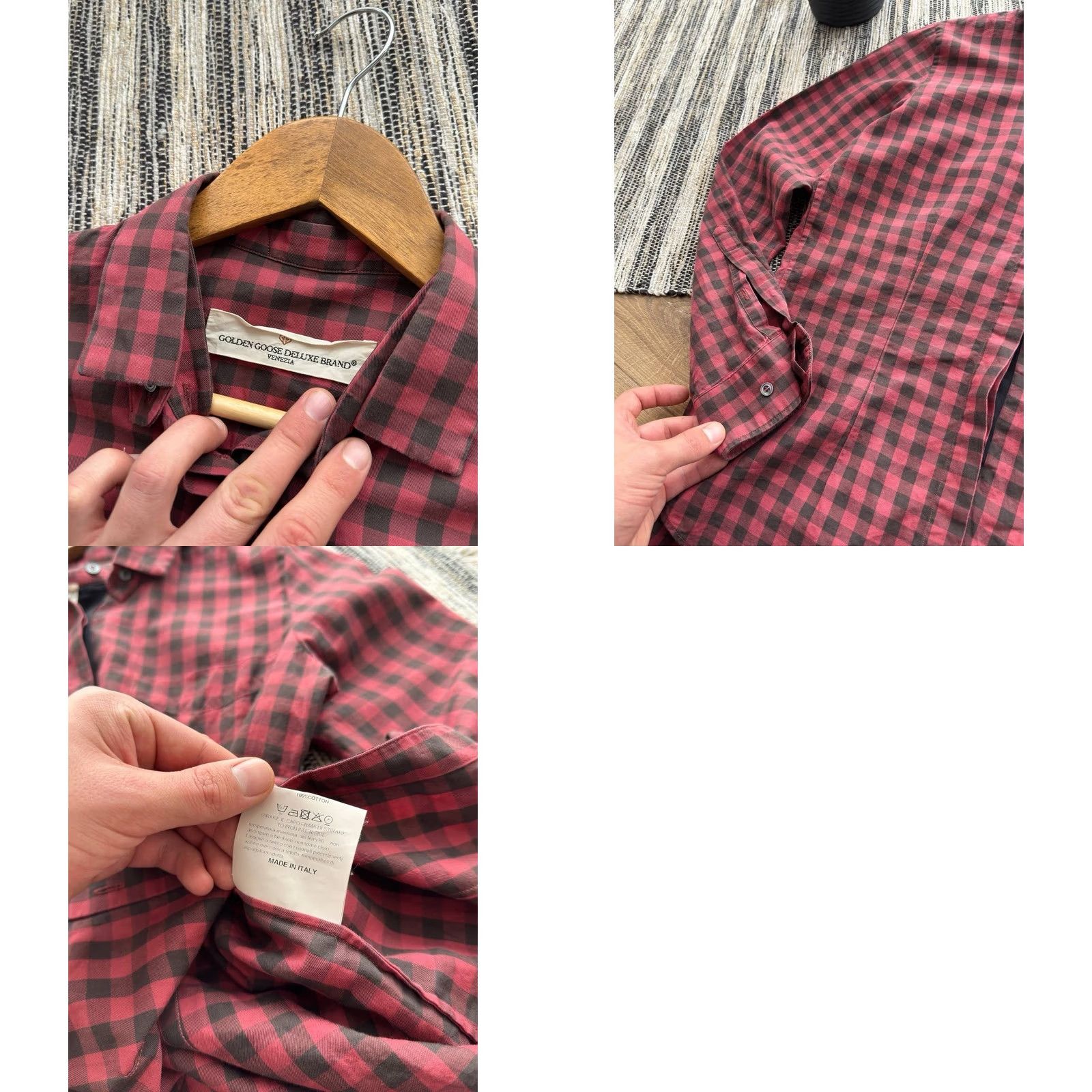 Golden Goose GOLDEN GOOSE DELUXE VENEZIA SHIRT Woomen Long Sleeve Button Up Luxury Red S Size S / US 4 / IT 40 - 8 Thumbnail
