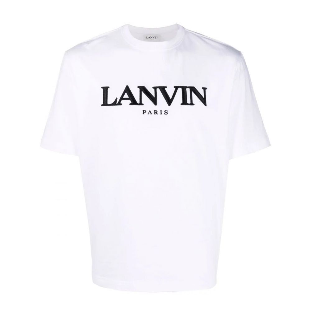 Lanvin o1w1db10724 Embroidered Oversize T-Shirt in Optic White Size US S / EU 44-46 / 1 - 1 Thumbnail