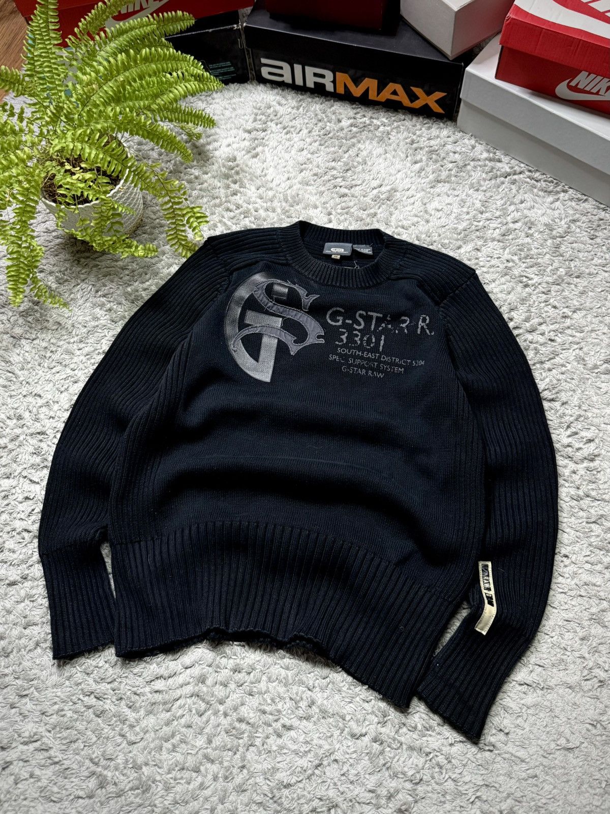 G-Star 00s G-star Sweater Vintage Rare Big Logo Retro Y2K 90s Size US M / EU 48-50 / 2 - 2 Thumbnail