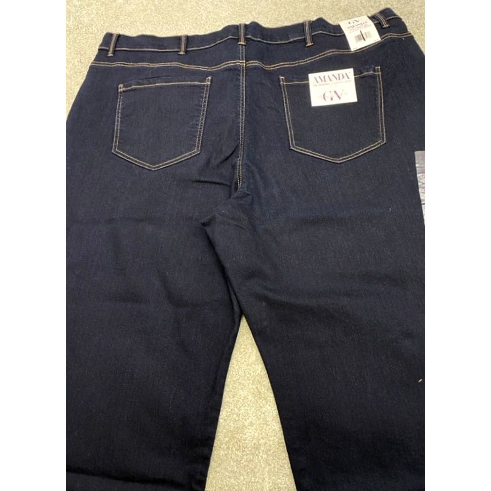 Gloria Vanderbilt Gloria Vanderbilt Jeans Amanda 24W Womens Denim Blue 5-Pocket Stretch Regular Inseam 27.5" NWT Size 42" / US 20 - 4 Thumbnail