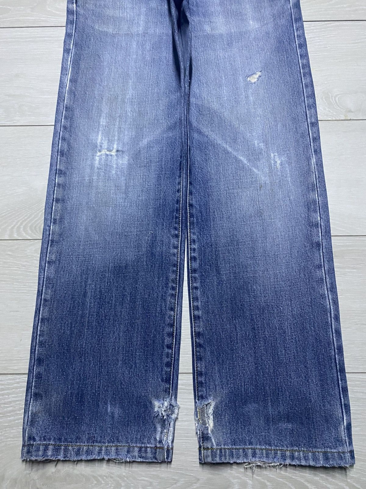 Uniqlo Vintage Japanese Uniqlo Faded Wash Distressed Loose Jeans Size US 30 / EU 46 - 5 Thumbnail