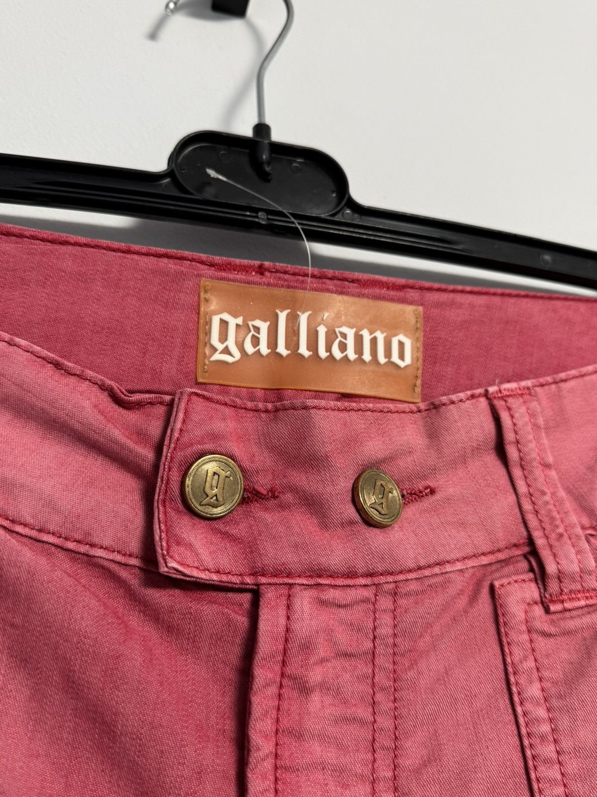 John Galliano NEW Galliano 3/4 cropped pants trousers pink size 26 40 Size 26" / US 2 / IT 38 - 8 Thumbnail