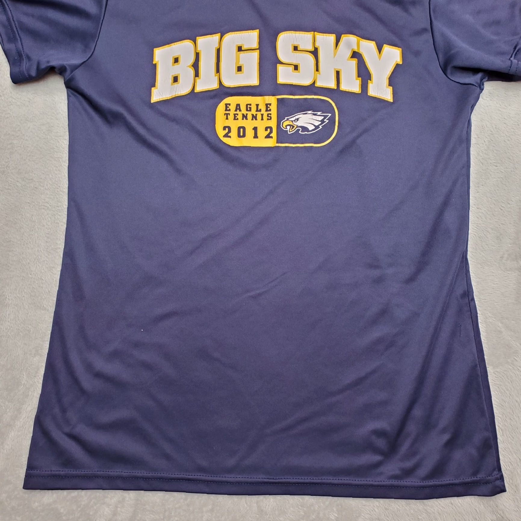 Vintage Montana Shirt Girls M Blue Big Sky Eagle Tennis Performance Casual TEE Size M / US 6-8 / IT 42-44 - 3 Thumbnail