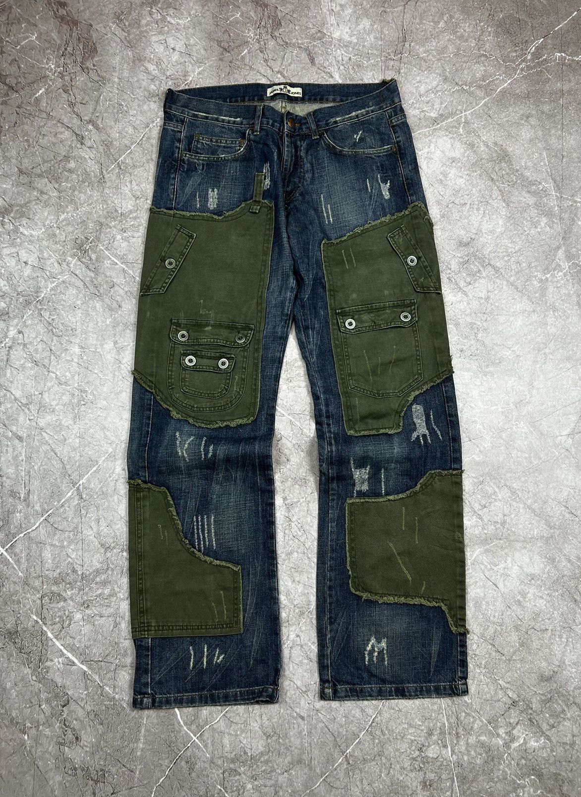 Japanese Brand × Vintage Custom Avant Garde Jeans Size US 34 / EU 50 - 1 Thumbnail