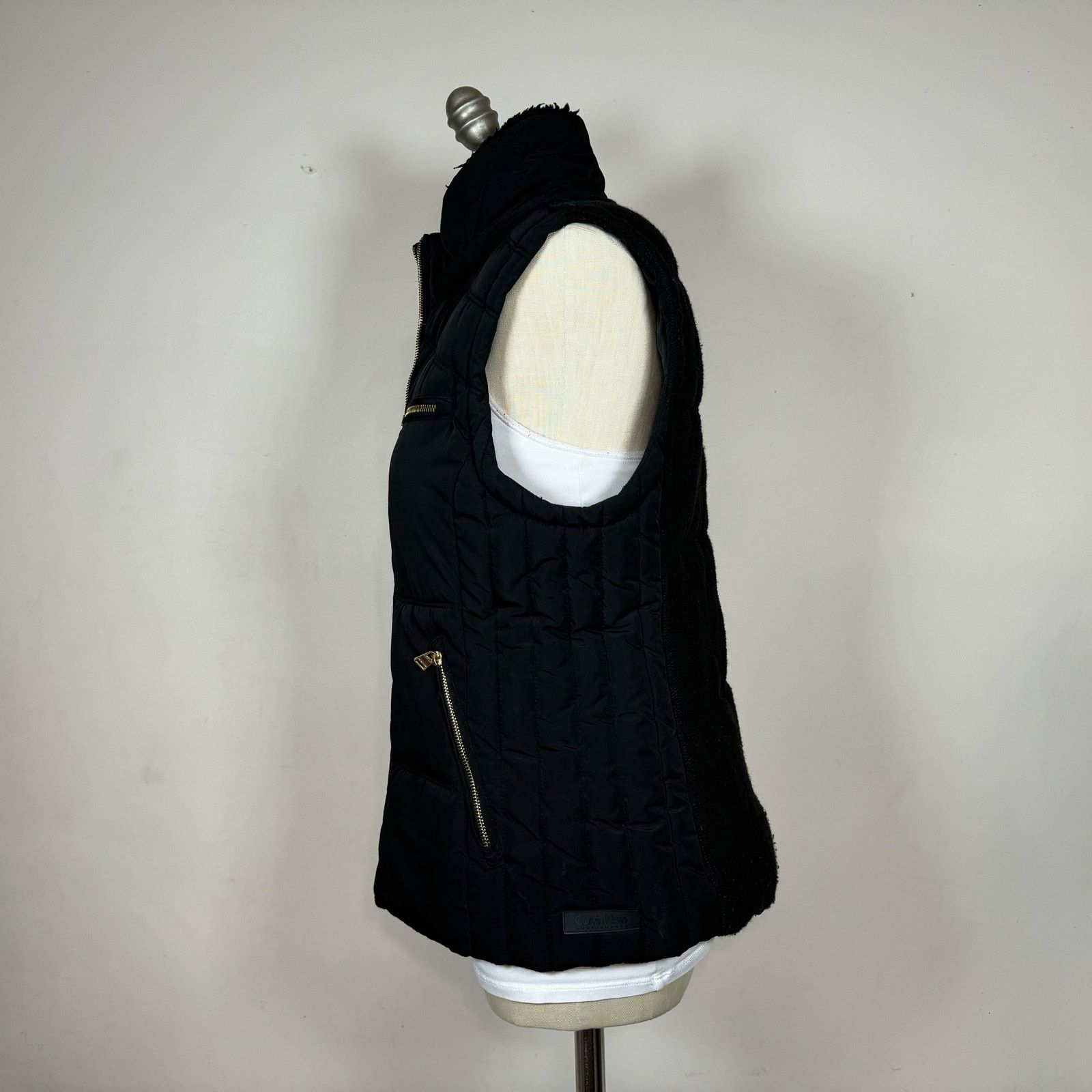 Calvin Klein Performance Knit Back Puffer Vest Men’s L USED
