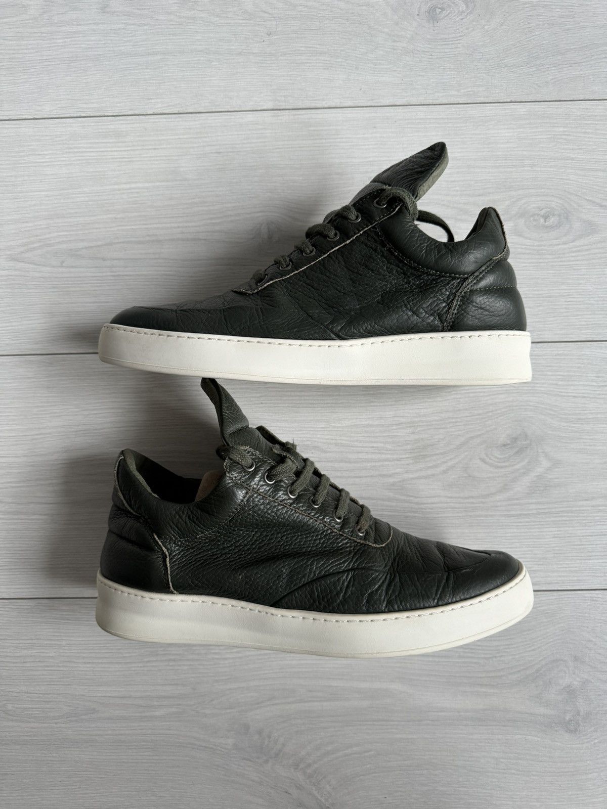 Filling Pieces filling pieces sneakers Green Leather Shoes Mens Size 43 Size US 9 / EU 42 - 2 Thumbnail