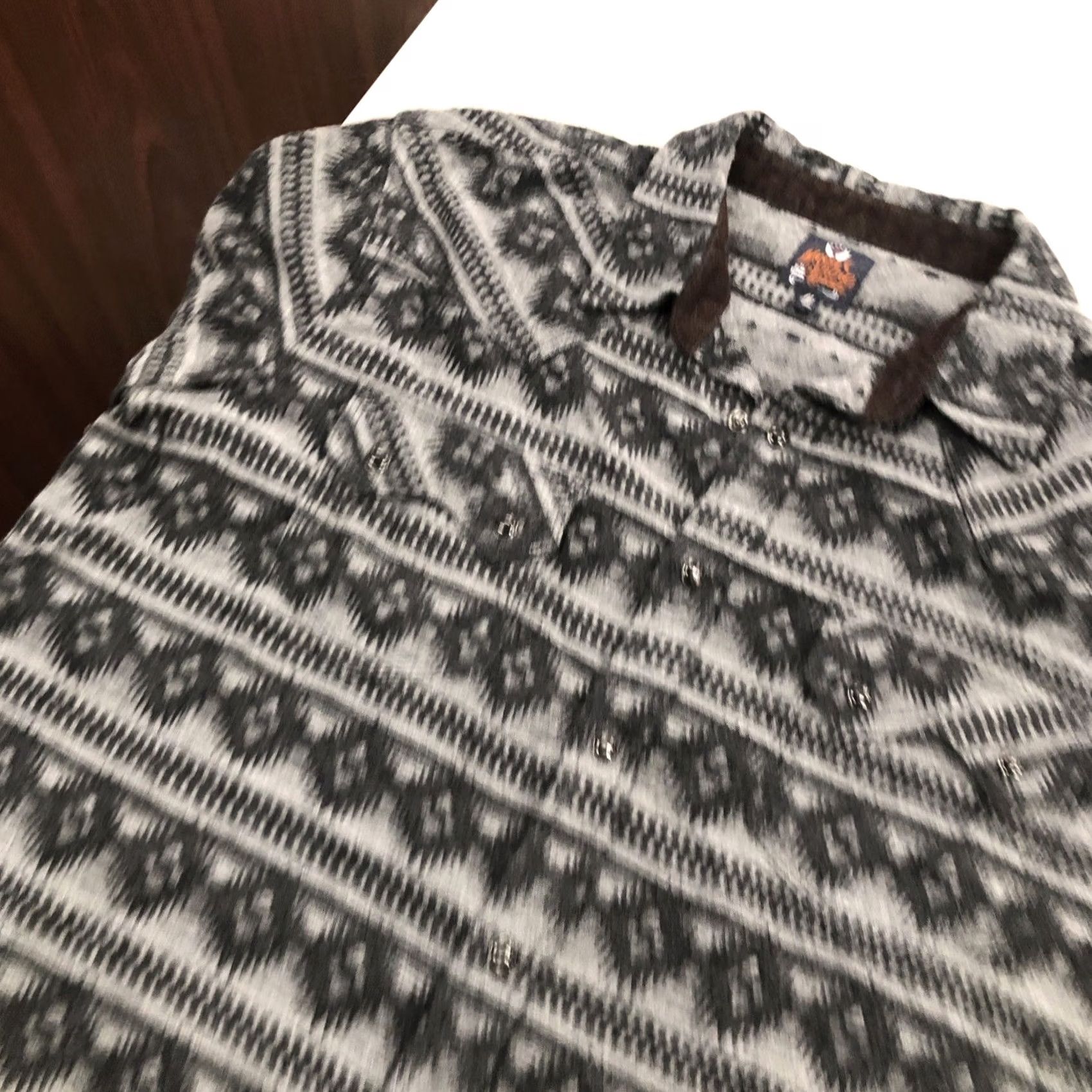 Vintage Moon Shine Spirit Shirt Mens M Black Gray Pearl Snap LS Aztec Paisley Western Rare Size US M / EU 48-50 / 2 - 6 Thumbnail
