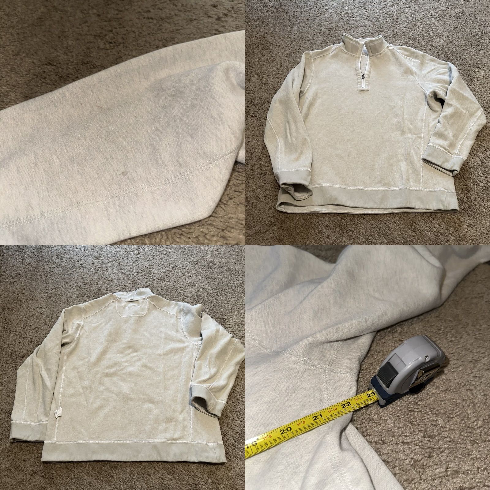 Tommy Bahama Tommy Bahama Sweater Mens Large Beige Reversible Quarter Zip Pullover Preppy Casual Size US L / EU 52-54 / 3 - 8 Thumbnail