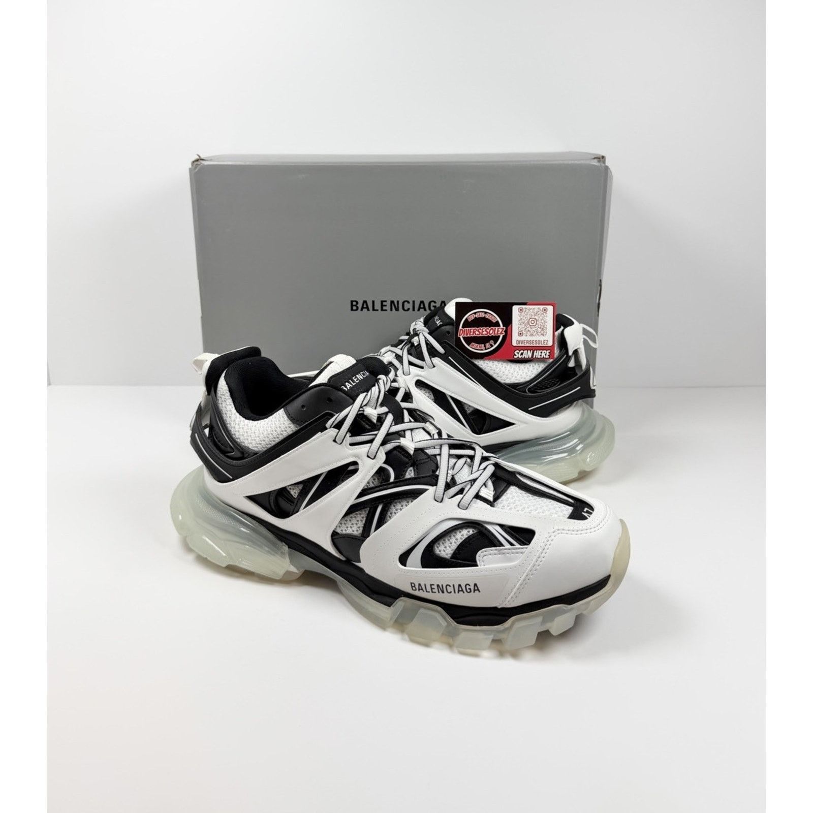 Balenciaga Balenciaga 10XL White/Black Low Top Sneakers New | Grailed