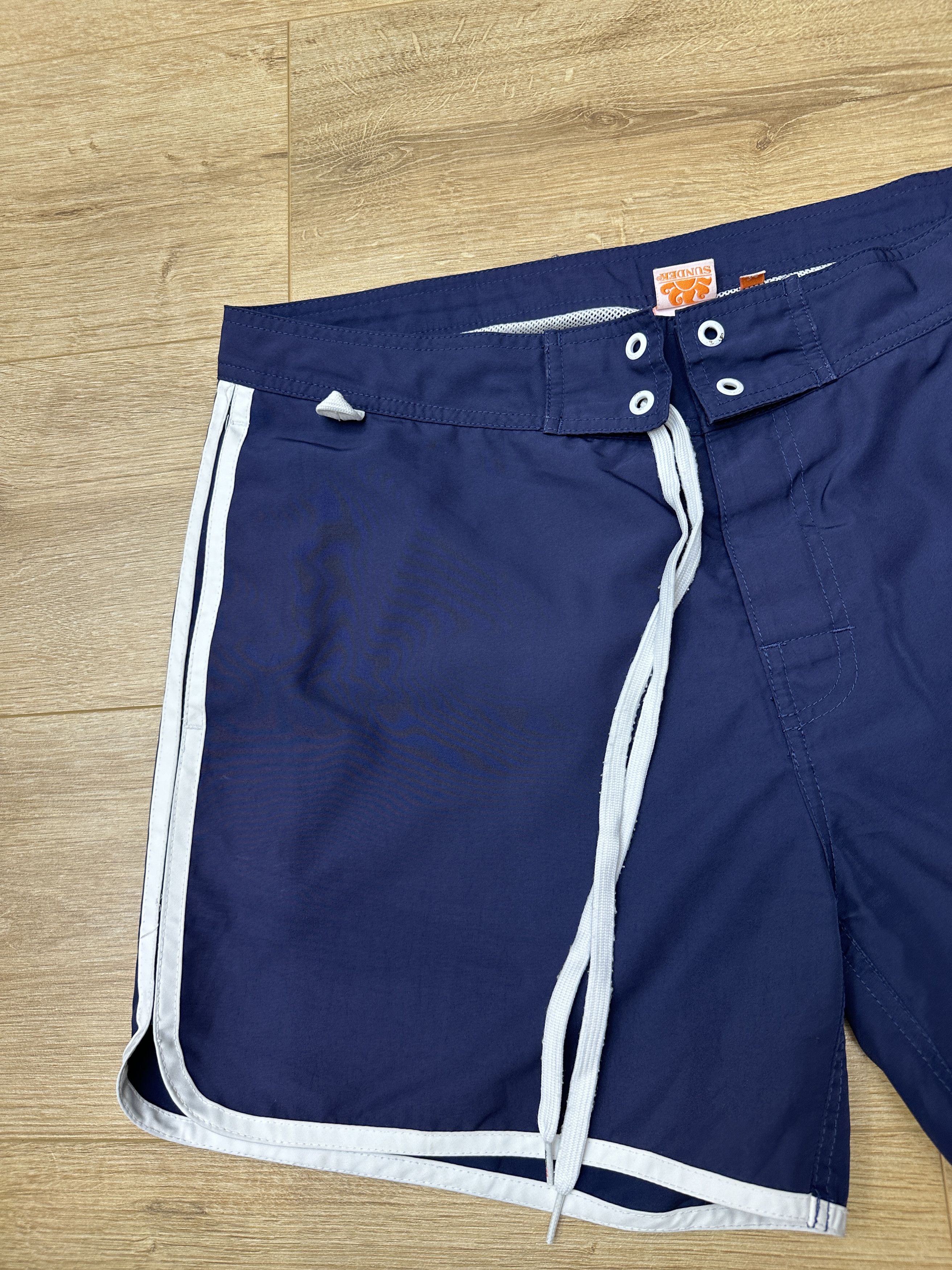 Sundek Rare Sundek 58 Swim Shorts Blue Nylon Surf Size 34 Size US 34 / EU 50 - 3 Thumbnail