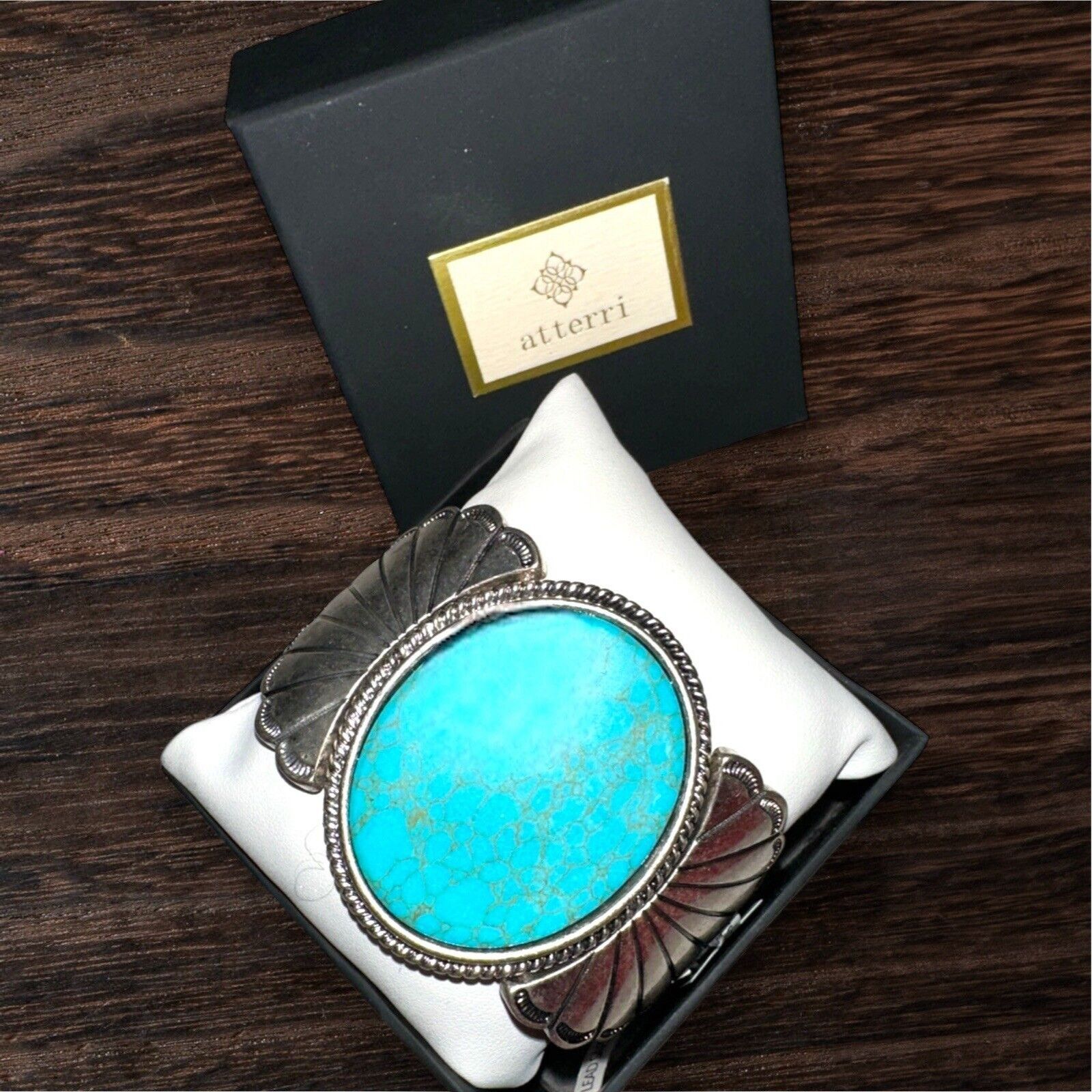 Other Blue Turquoise Silver Western Southwest Stretch Bracelet Ran Size ONE SIZE - 10 Thumbnail