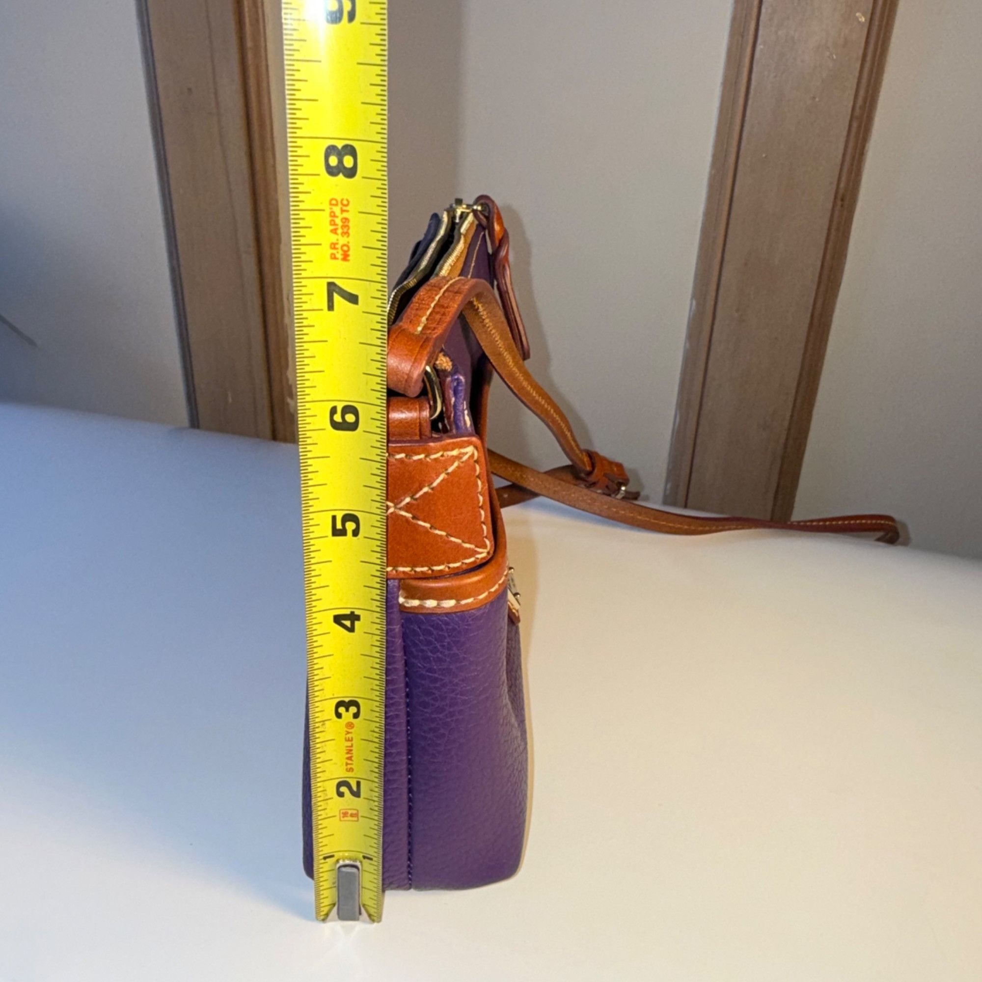 Dooney & Bourke Dooney & Bourke Pebble Grain Leather Crossbody - Deep Violet Size ONE SIZE - 4 Thumbnail
