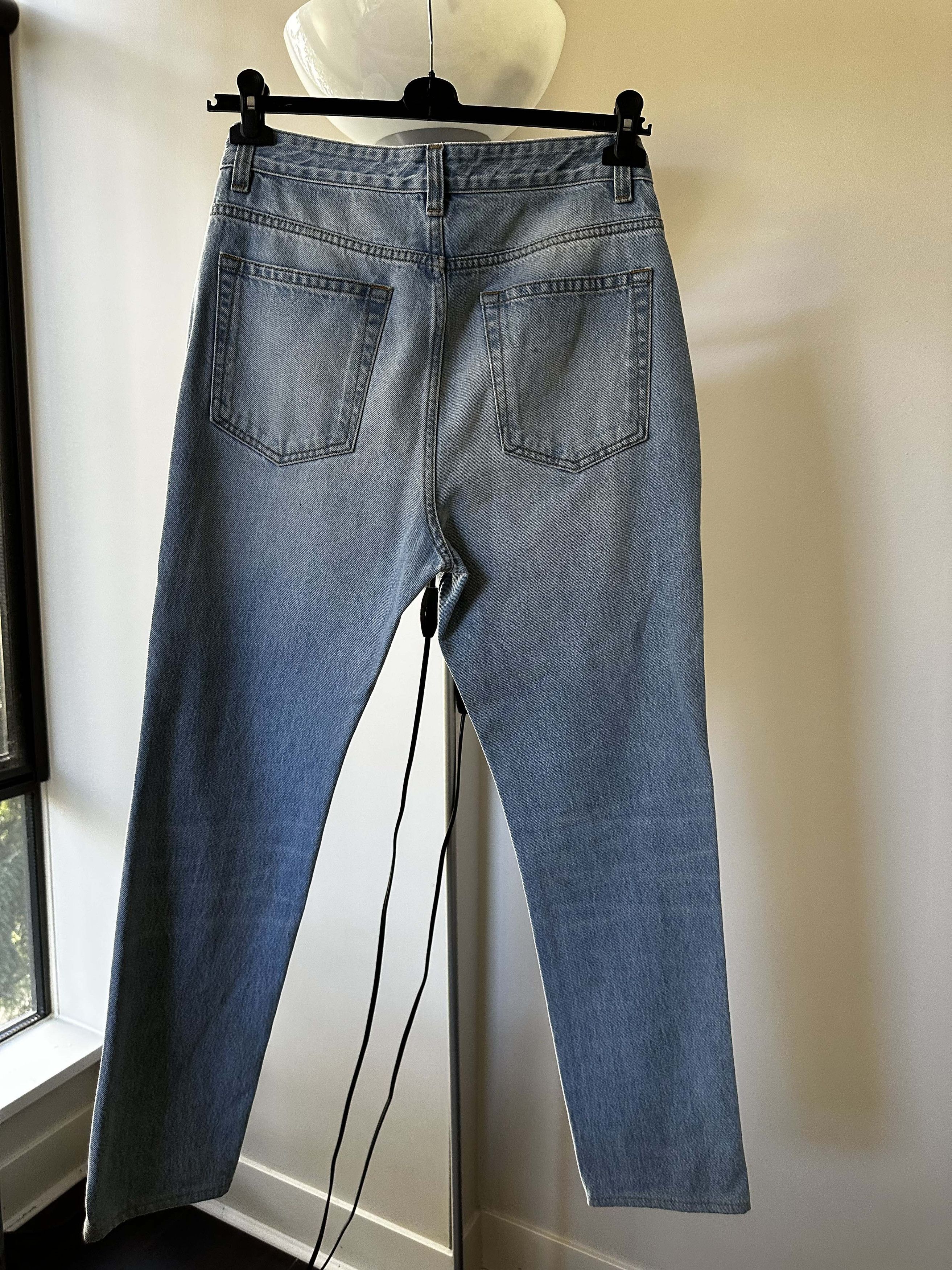 Helmut Lang Shayne Oliver Belt Slim Straight Light Blue Jeans Size US 29 - 5 Thumbnail
