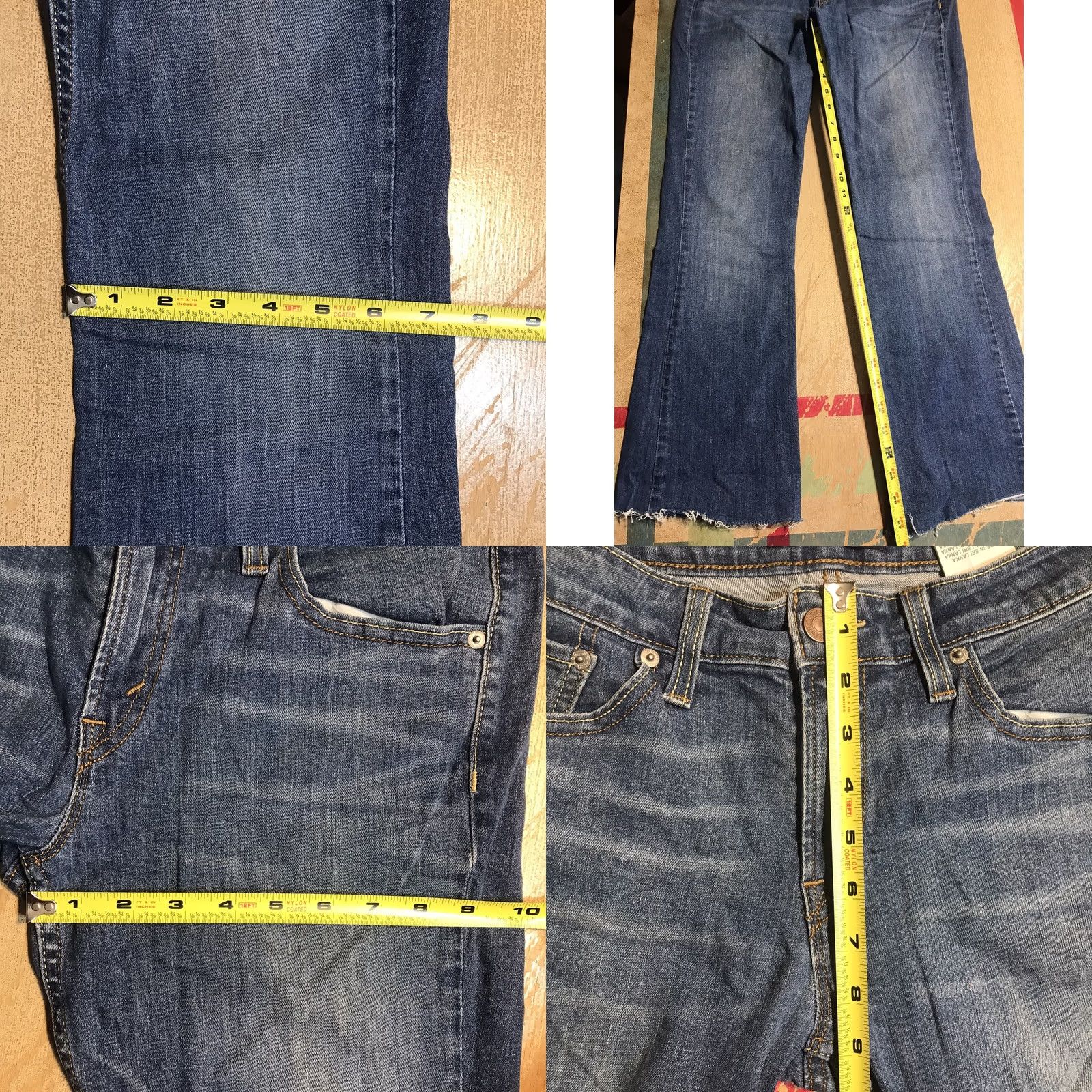 Levi's VINTAGE Levi's 518 Bootcut Jeans Womens Tag 9 x 27.5 Inseam Raw Hem Western Cowgirl Jeans 80s 90s USA Cowboy Rodeo Mens? Girls? Size 30" / US 8 / IT 44 - 8 Thumbnail
