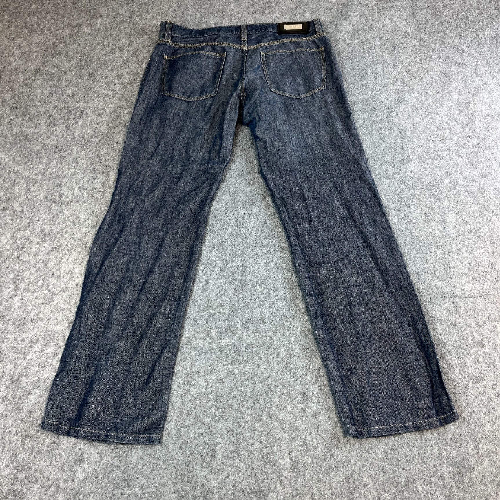 Hugo Boss HUGO BOSS Jeans Mens Regular Straight Denim 32 28 Blue 5-Pocket Design Comfort Easy Care Summer Light Weight Linen Cotton Vintage: No Mens Size US 32 / EU 48 - 2 Thumbnail