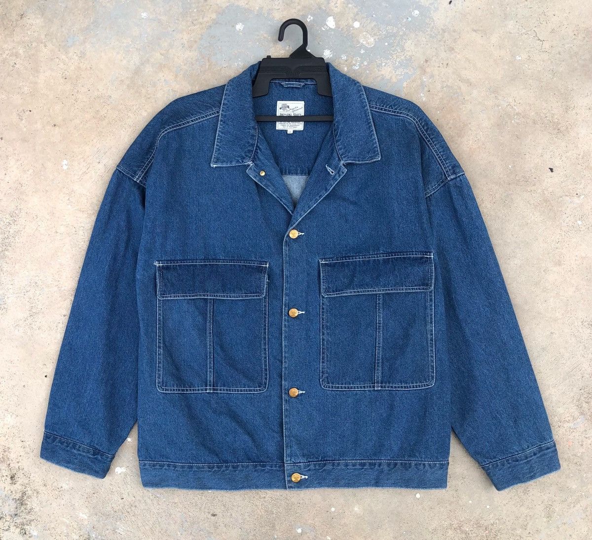 Vintage Vintage Minoya Co.Man Baggy Denim Jacket With Pockets Size US L / EU 52-54 / 3 - 6 Thumbnail
