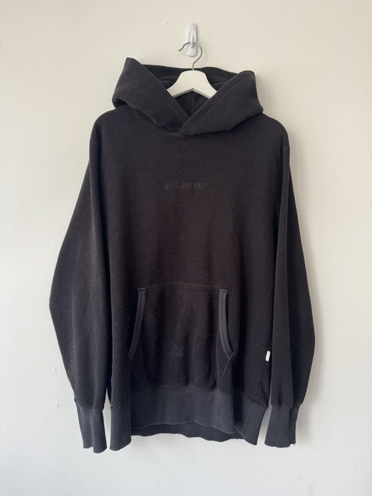 Aime Leon Dore FW17 Micro Fleece Script Hoodie Size US L / EU 52-54 / 3 - 1 Thumbnail