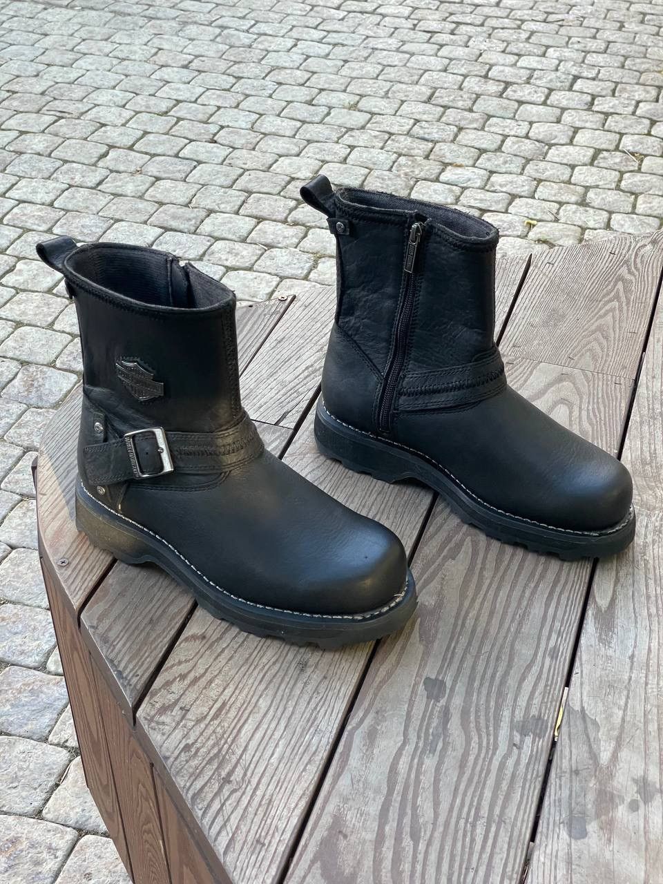 Harley Davidson Harley Davidson Richton Leather Strap Black Boots Size US 7 / EU 40 - 3 Thumbnail