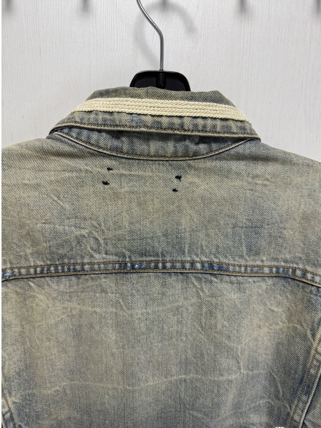 Amiri Blue Vintage Denim Roping Slim-Fit Trucker Jacket Size XL Size US XL / EU 56 / 4 - 7 Thumbnail