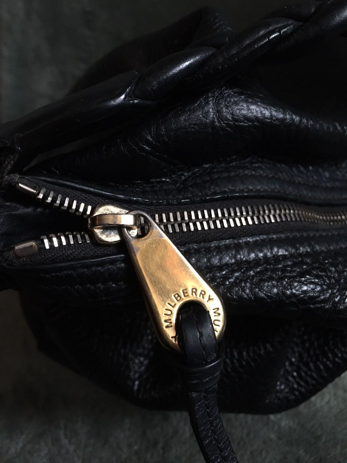 Mulberry Mulberry Daria Black Leather Shoulder Hobo Bag Size ONE SIZE - 7 Thumbnail