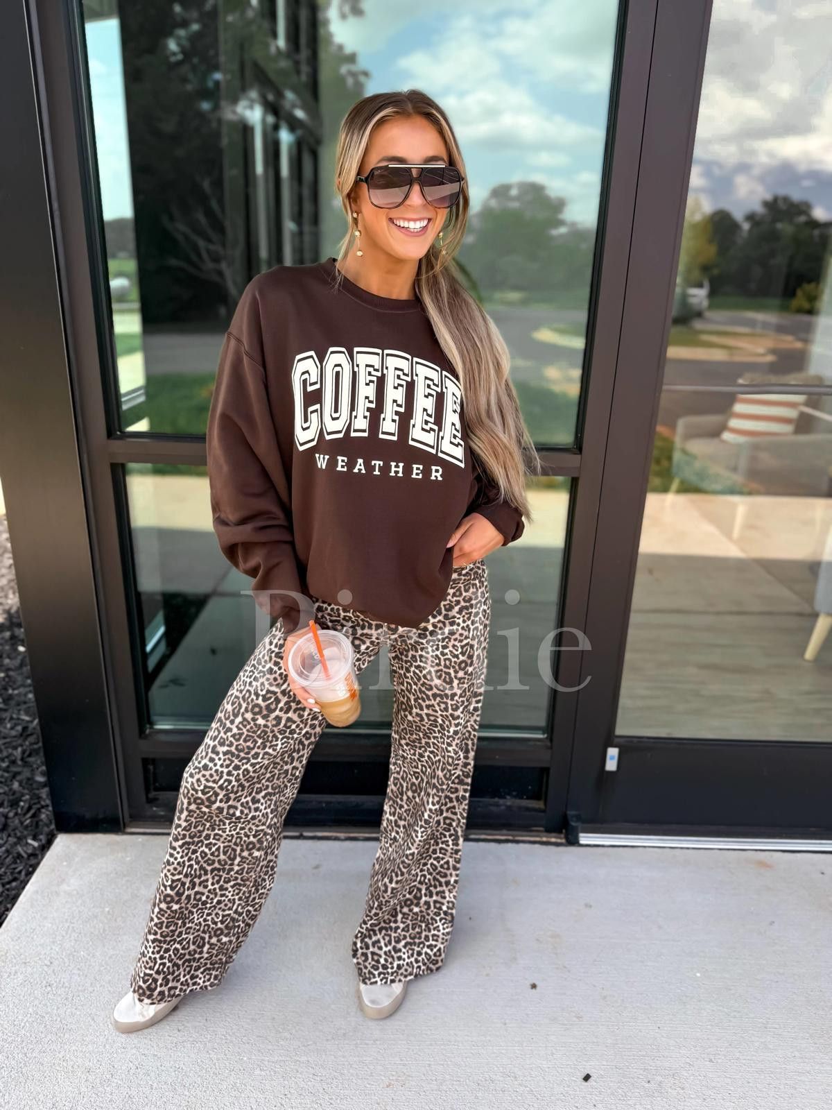 Bad Birdie Coffee Weather PUFF Graphic Crewneck on Dark Chocolate Size S / US 4 / IT 40 - 2 Thumbnail