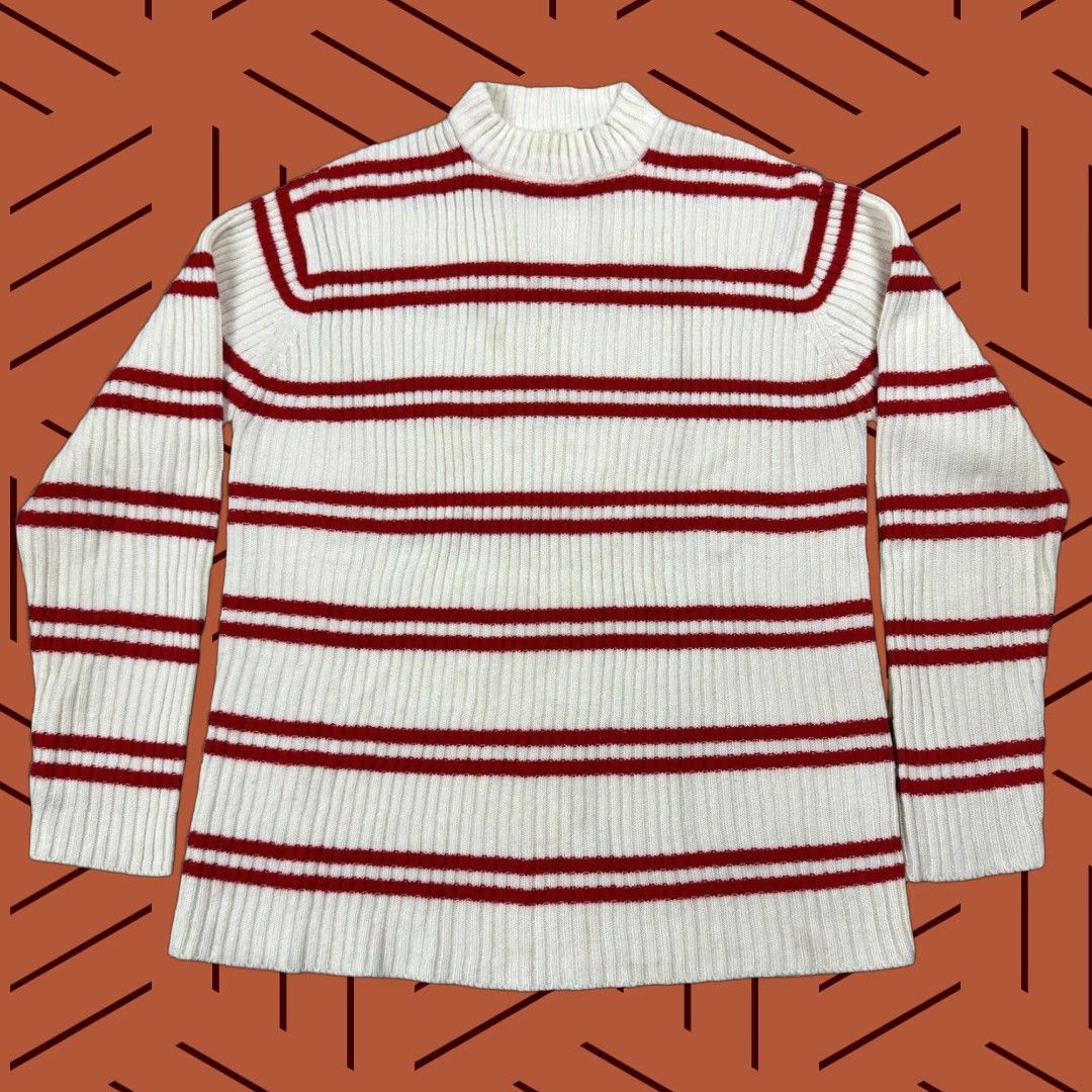 Aldo VINTAGE TRUE VINTAGE 70S WHERES WALDO STRIPED RED MOCK NECK SWEATER LARGE MEN'S Size US L / EU 52-54 / 3 - 1 Thumbnail