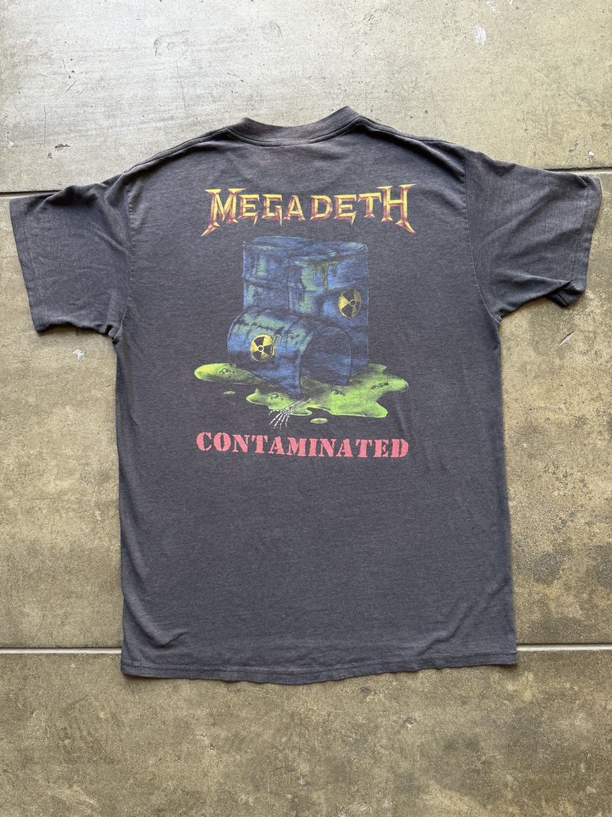 Vintage Vintage 1989 Megadeth Contaminated Tour Band Tee Shirt Size US L / EU 52-54 / 3 - 2 Thumbnail