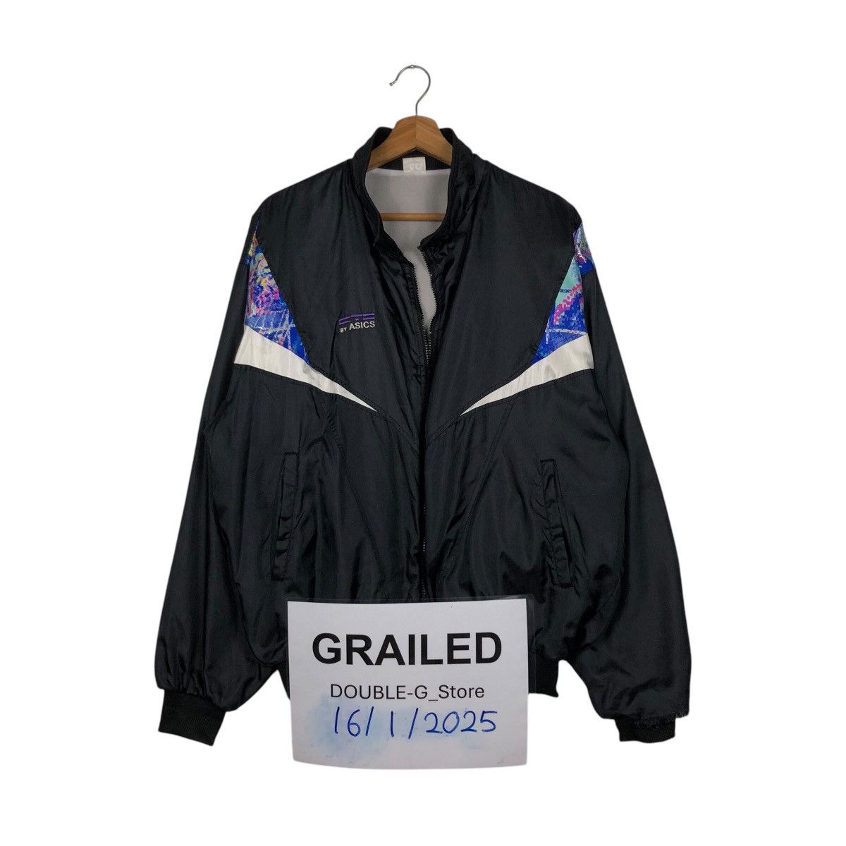 Japanese Brand 📌Vintage Light Bomber Jacket Zipper Asics Streetwear Size US L / EU 52-54 / 3 - 1 Thumbnail