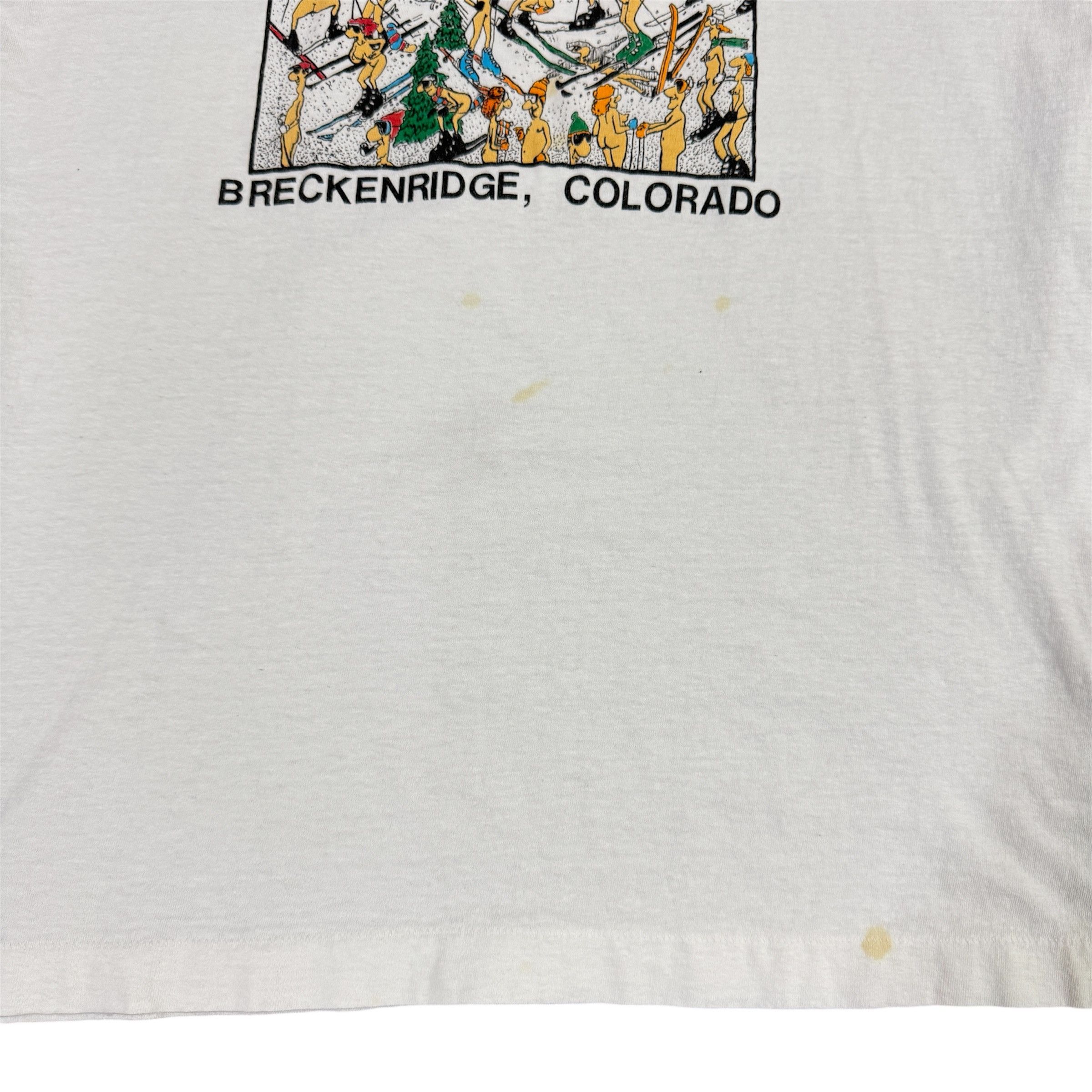 Vintage 80s Naked Ski Humor Shirt