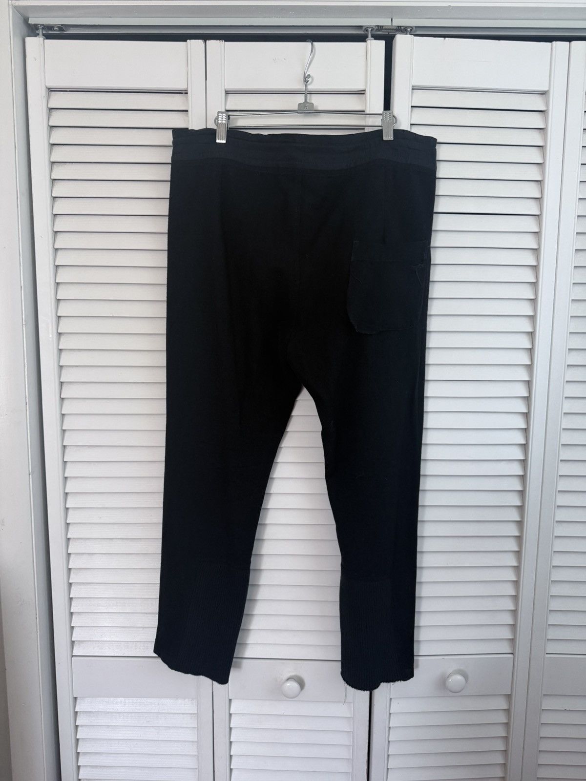 Ann Demeulemeester Ann Demeulemeester Black Wool Drawstring Trousers Size US 32 / EU 48 - 3 Thumbnail