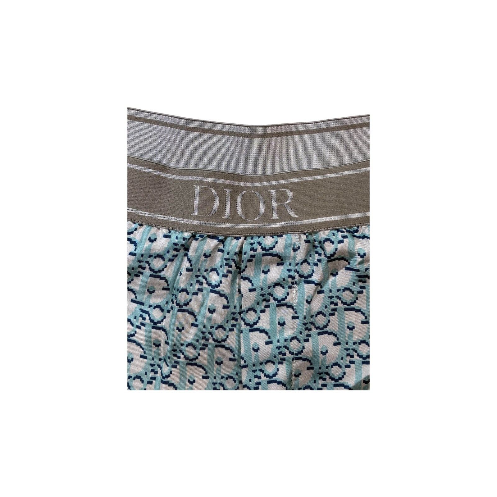 Dior Dior Oblique Baby Blue & Navy Silk Pants Size 32" / US 10 / IT 46 - 4 Thumbnail