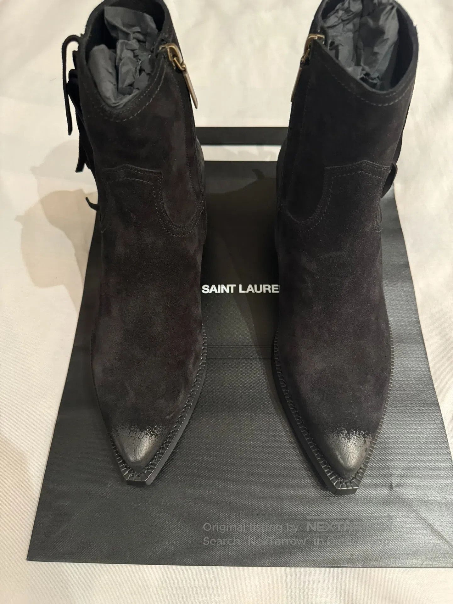 Saint Laurent Paris Saint Laurent Paris Deer Skin Fringe Boots Men's Boots| Size US 9 / EU 42 - 2 Thumbnail
