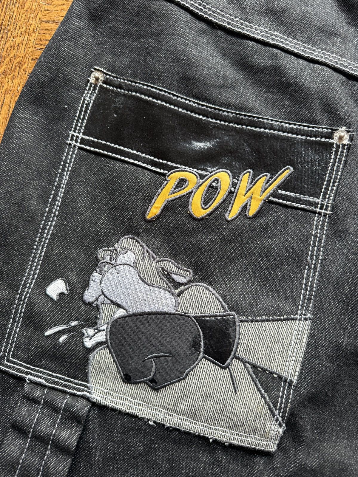 Japanese Brand Vintage Y2K Iber Jeans Embroidered Carpenter Baggy Jorts Size US 36 / EU 52 - 4 Thumbnail