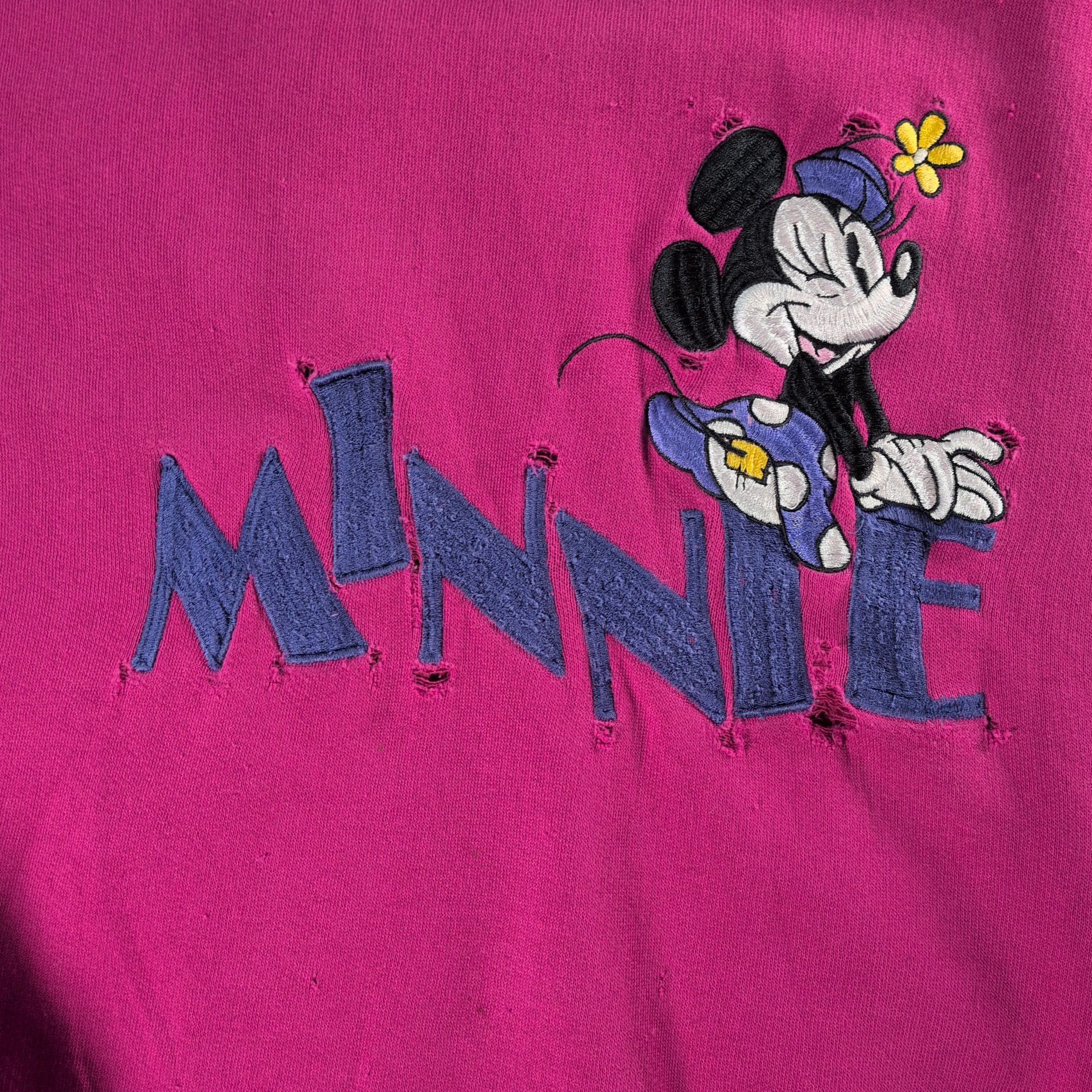 Mickey Inc 80s/90s Disney Minnie Mouse Sweatshirt Thrashed Mickey Inc Size US XL / EU 56 / 4 - 2 Thumbnail