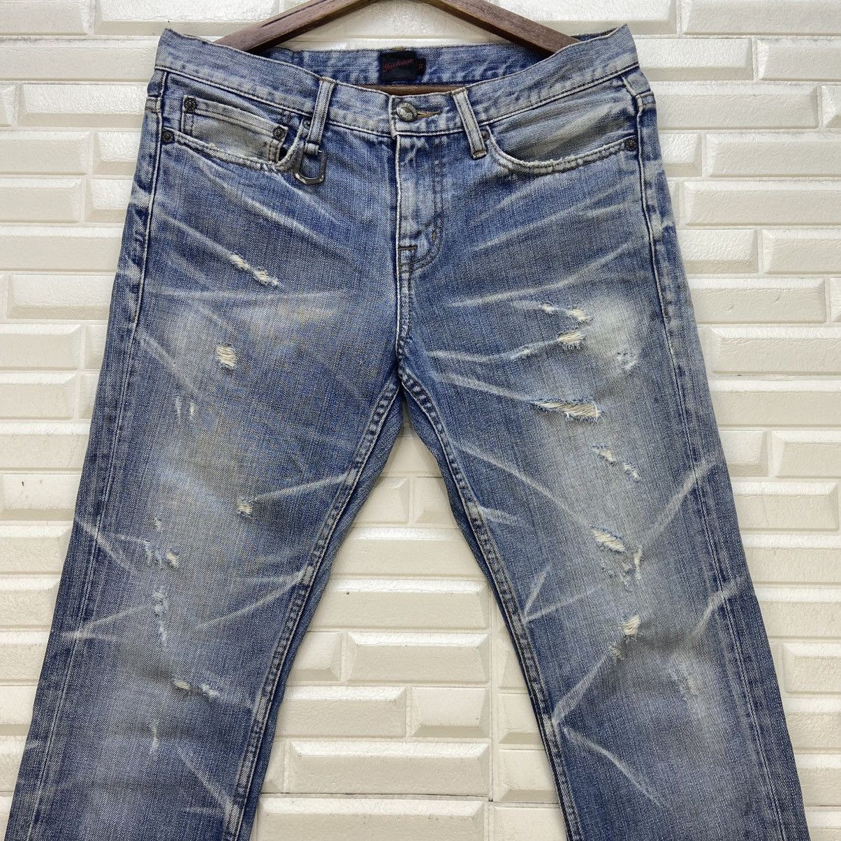JACKROSE Flare Jackrose Distressed Denim Jeans Size US 31 - 8 Thumbnail