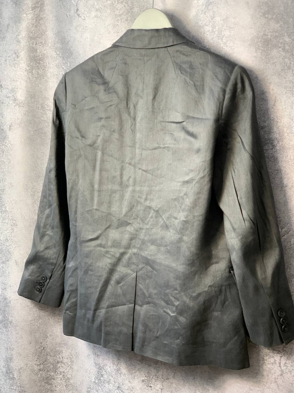 Jigsaw RRP £260 Jigsaw Grey Linen Viscose Elastane Blend Blazer Size M / US 6-8 / IT 42-44 - 6 Thumbnail