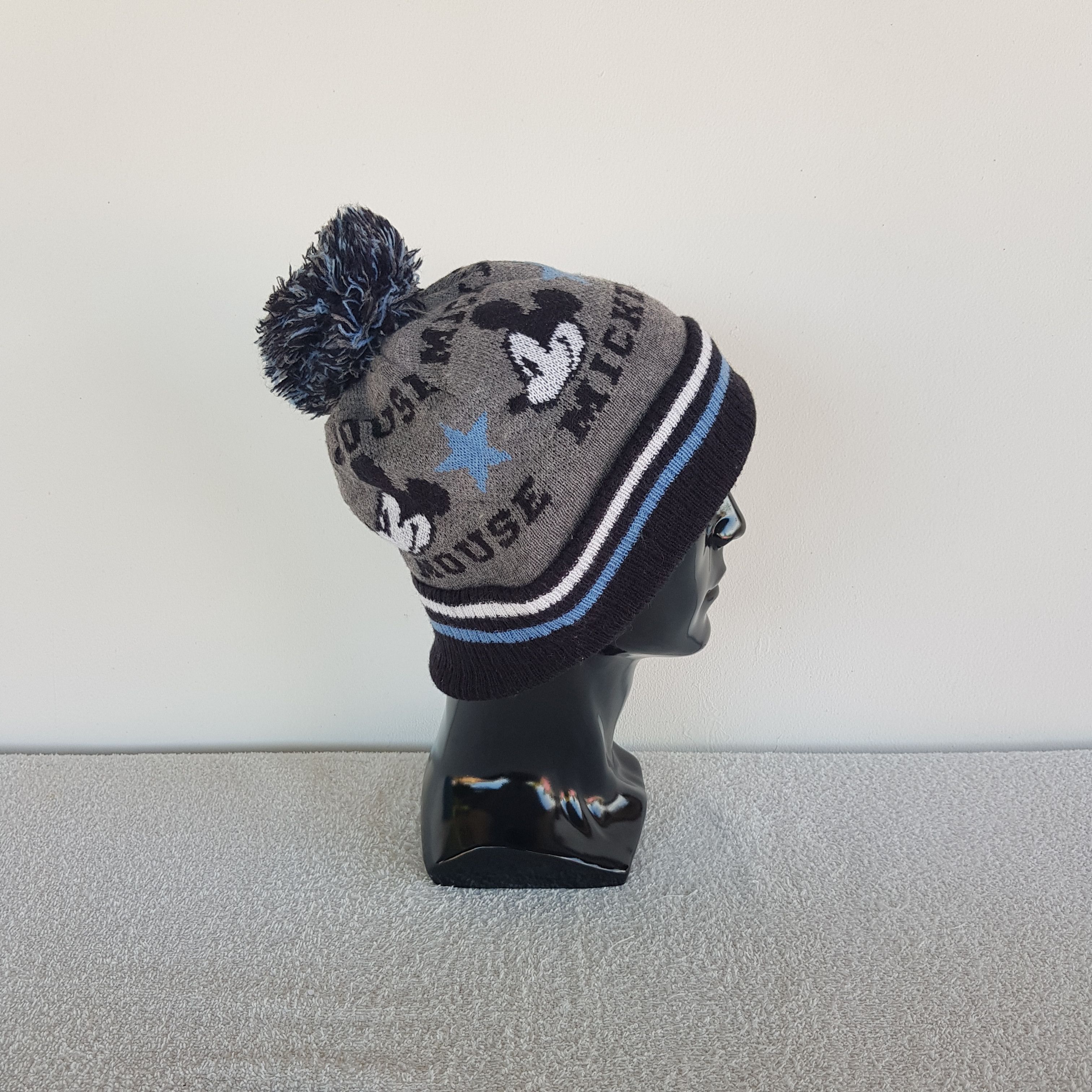 Mickey Mouse Vintage Mickey Mouse Beanie Pom Pom Snow Caps Hats. Size ONE SIZE - 3 Thumbnail
