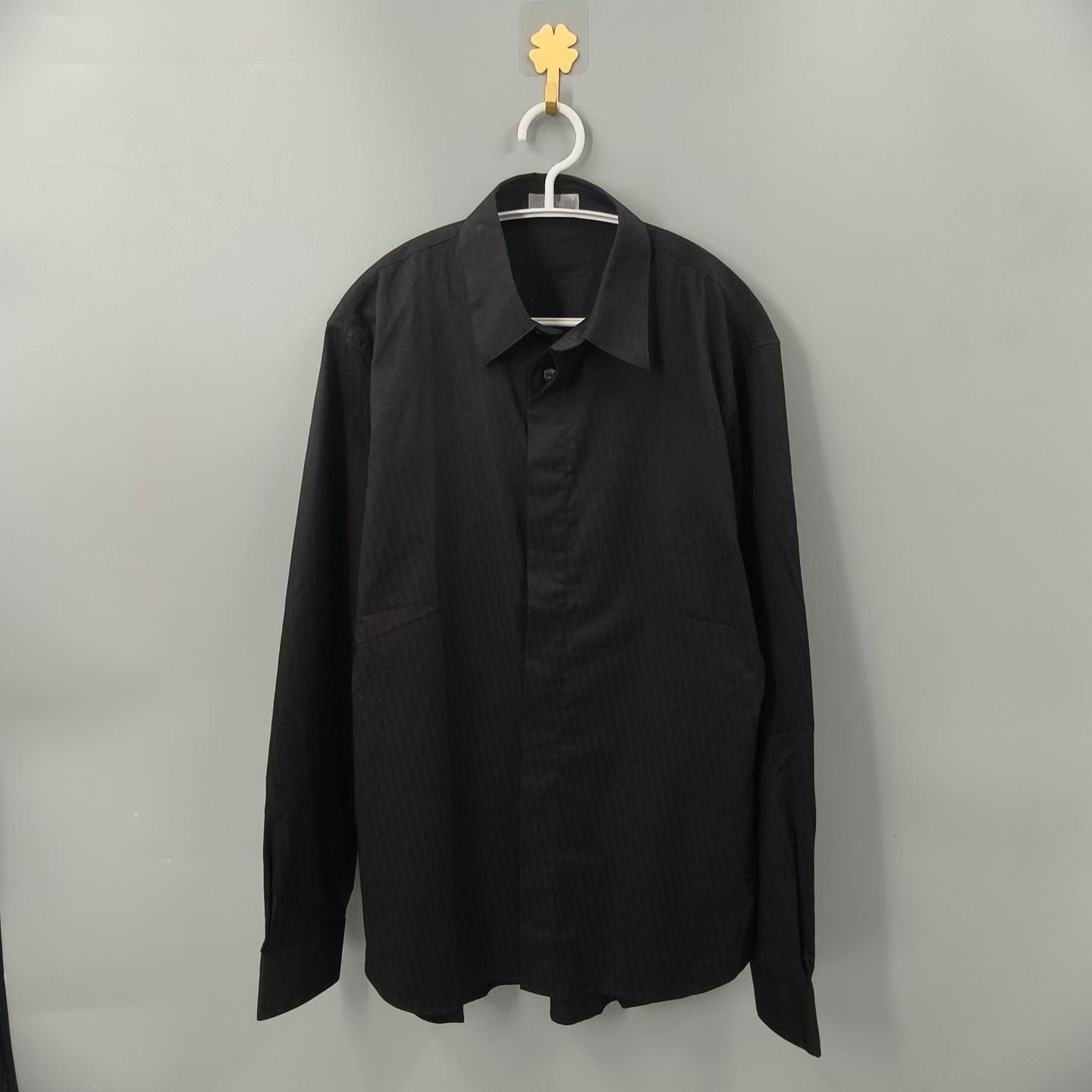Dior Dior Black All-Over Logo Shirt Size US M / EU 48-50 / 2 - 1 Thumbnail