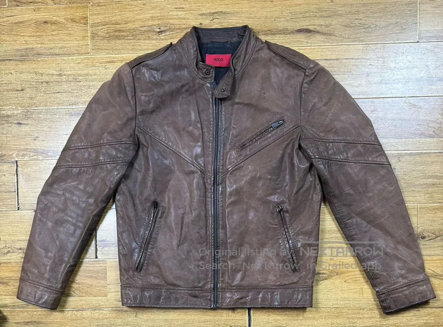 Hugo Boss HUGO BOSS Leather Jacket for Men. Size US M / EU 48-50 / 2 - 1 Thumbnail