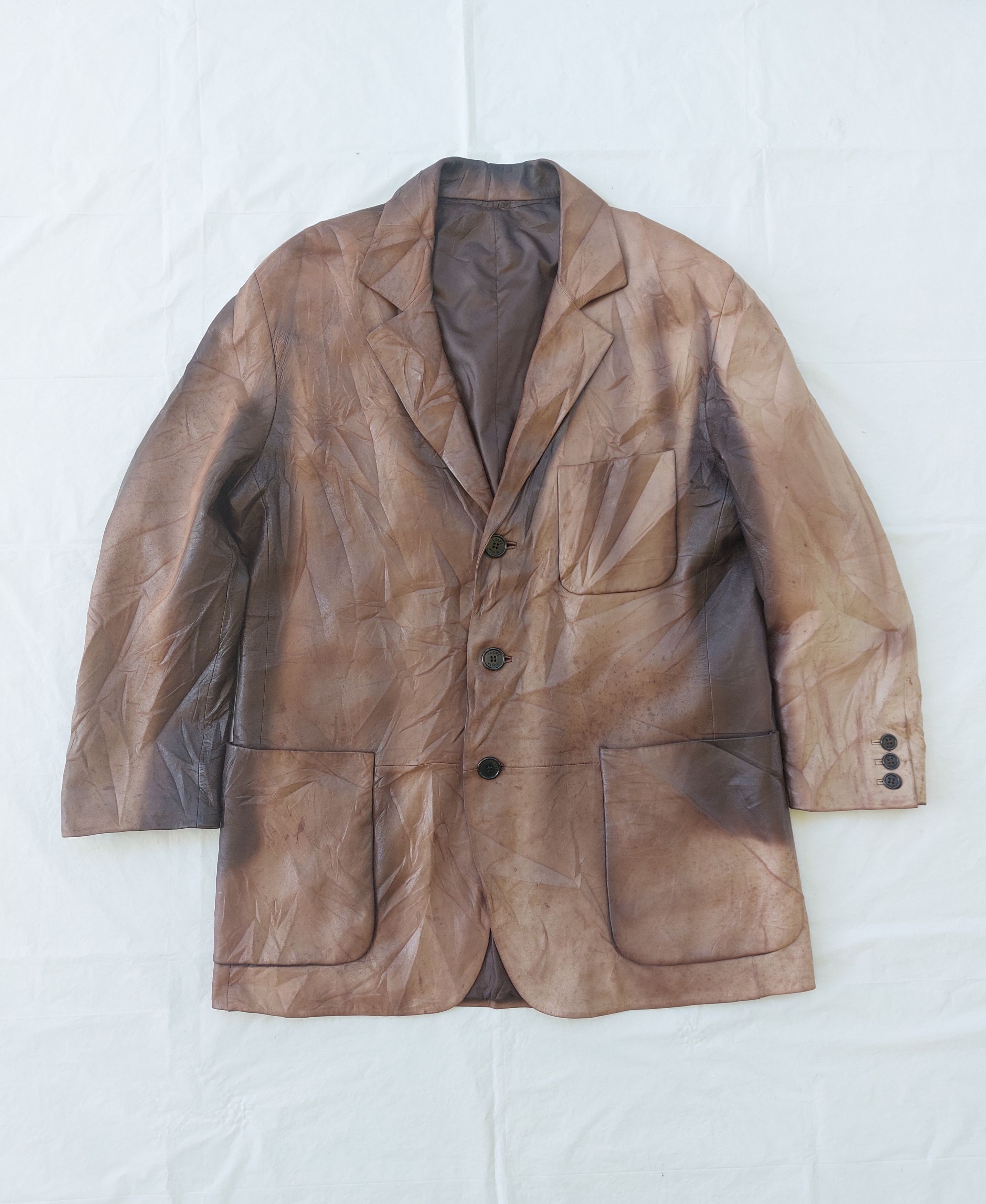 Loewe LOEWE Madrid nappa lambskin tie dye leather coat Size US L / EU 52-54 / 3 - 1 Thumbnail
