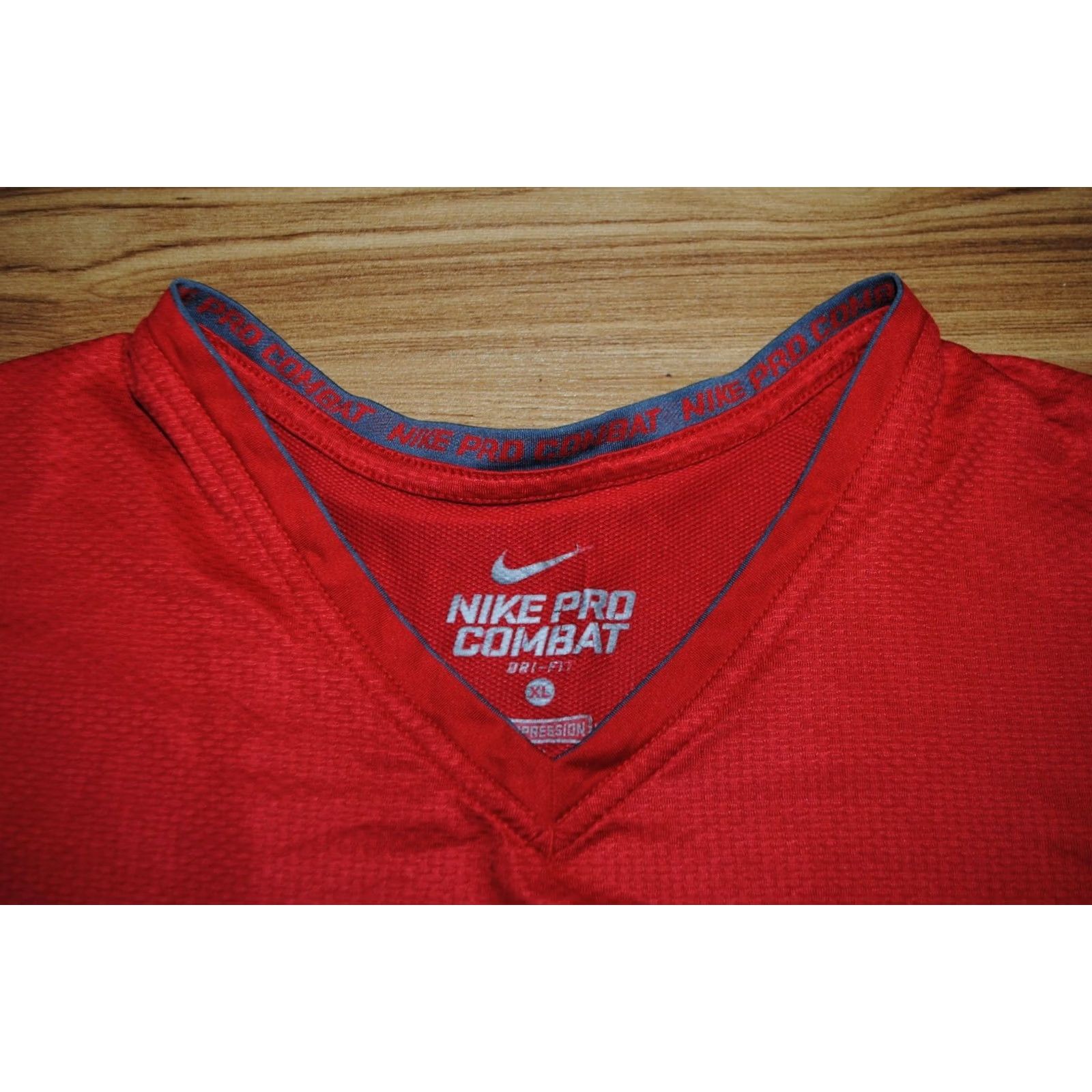 Nike Nike Pro Combat Stay Cool Compression Shirt Jersey Trikot Camiseta Mens XL Red Size US XL / EU 56 / 4 - 3 Thumbnail
