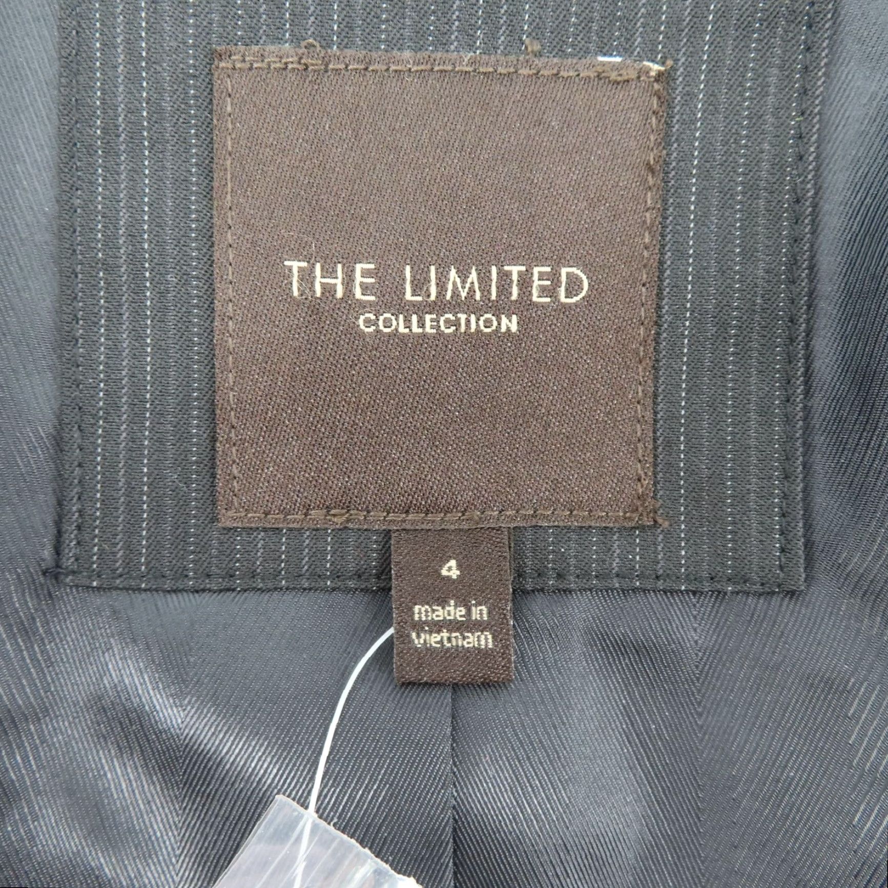 Vintage The Limited Womens 4 Black Gray Striped 3 Button Blazer Suit Jacket NEW No Tags Size S / US 4 / IT 40 - 5 Thumbnail